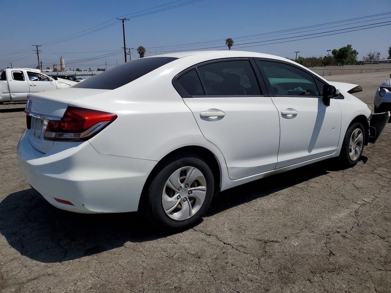 2015 Honda Civic Lx White vin: 19XFB2F50FE212867