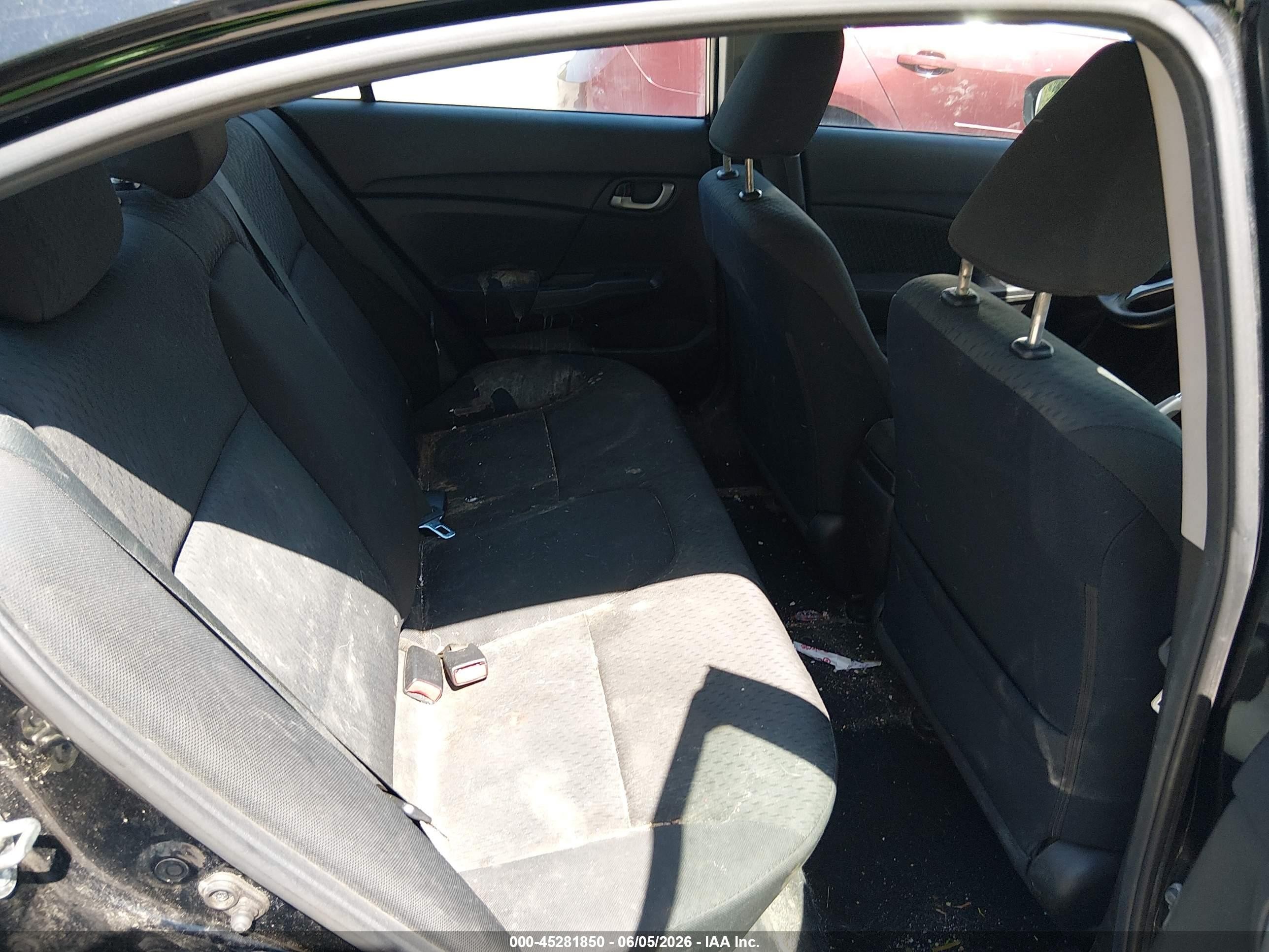 2015 Honda Civic Lx Black vin: 19XFB2F50FE216997