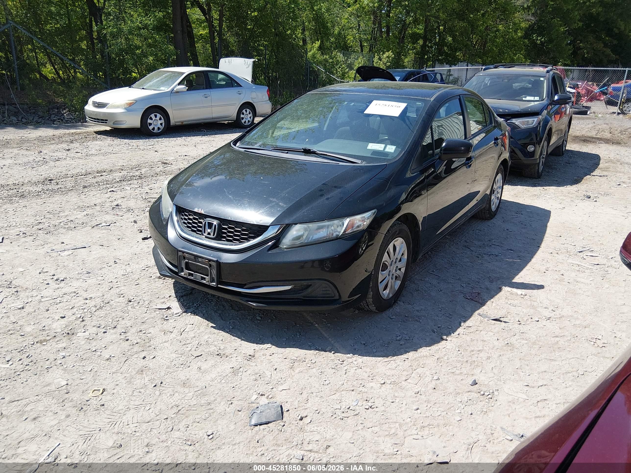 2015 Honda Civic Lx Black vin: 19XFB2F50FE216997