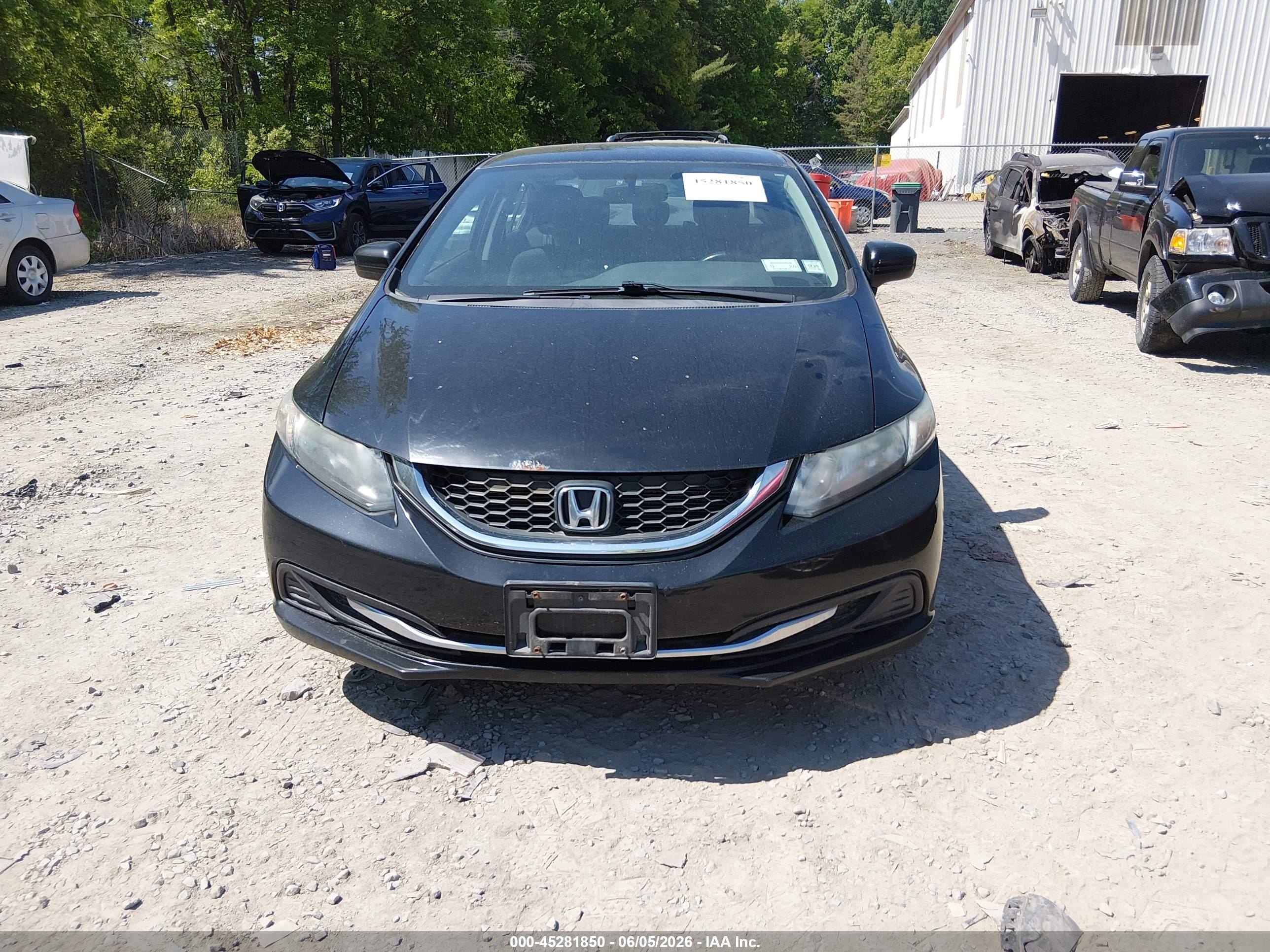 2015 Honda Civic Lx Black vin: 19XFB2F50FE216997