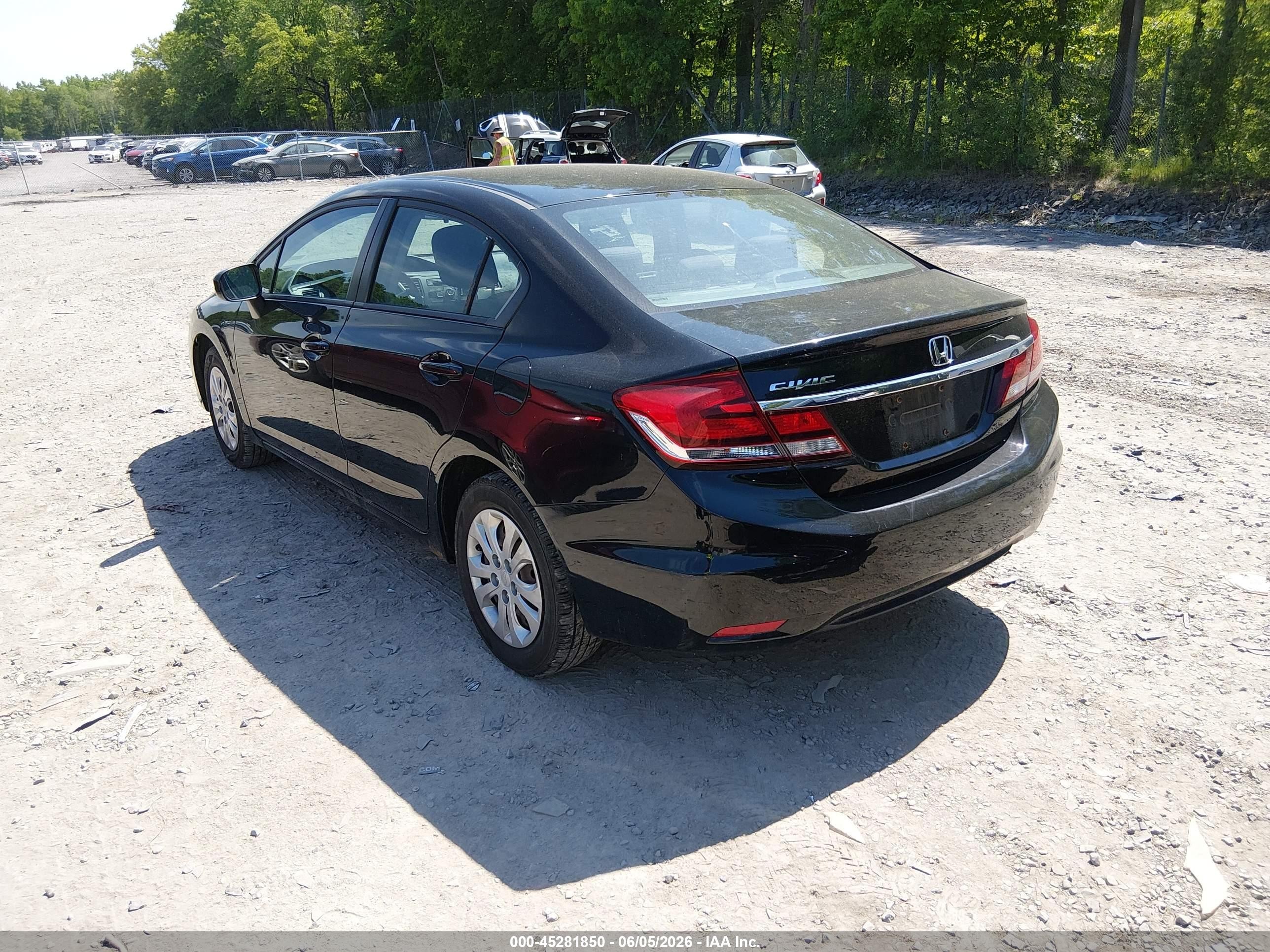 2015 Honda Civic Lx Black vin: 19XFB2F50FE216997