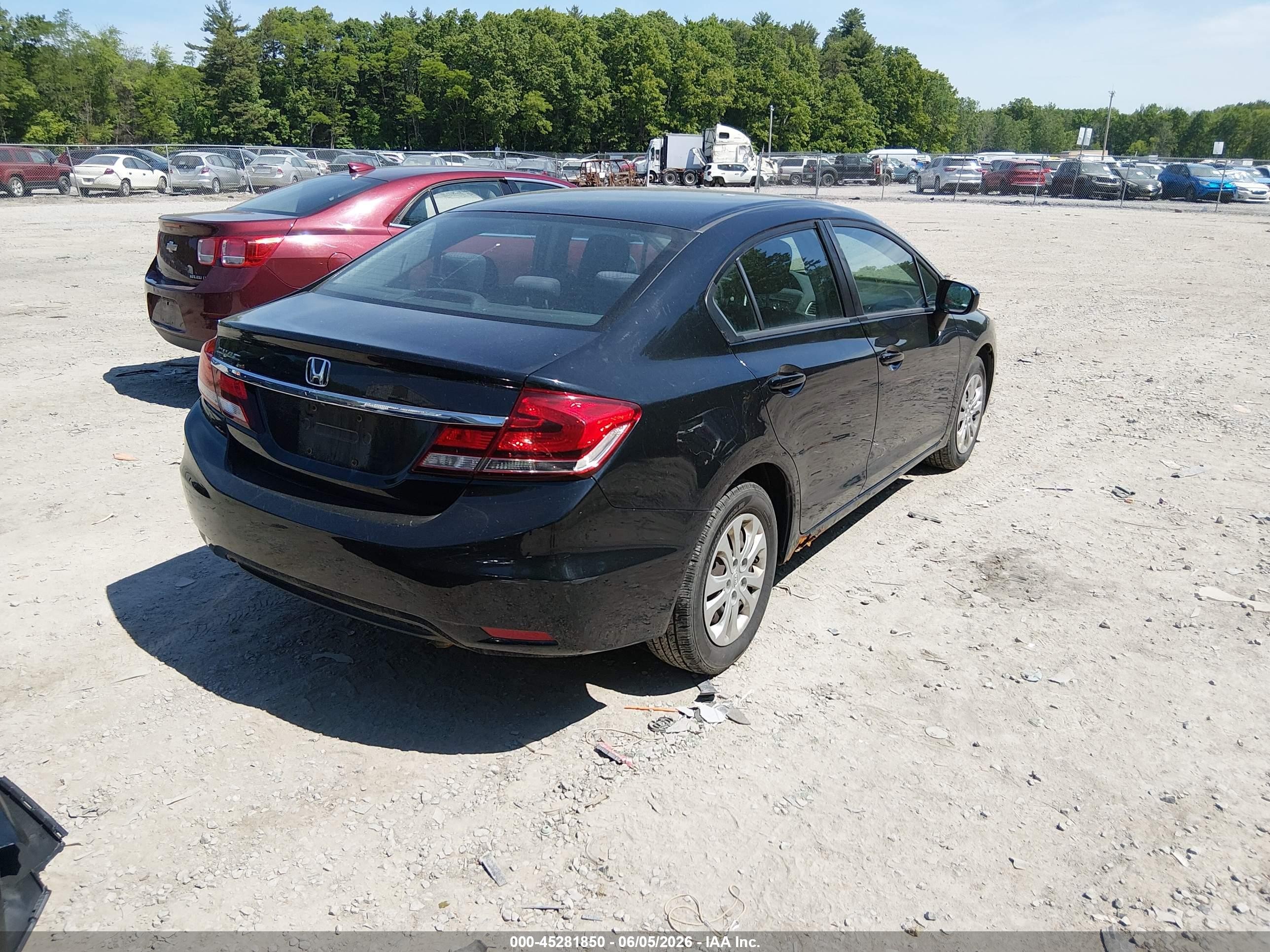 2015 Honda Civic Lx Black vin: 19XFB2F50FE216997