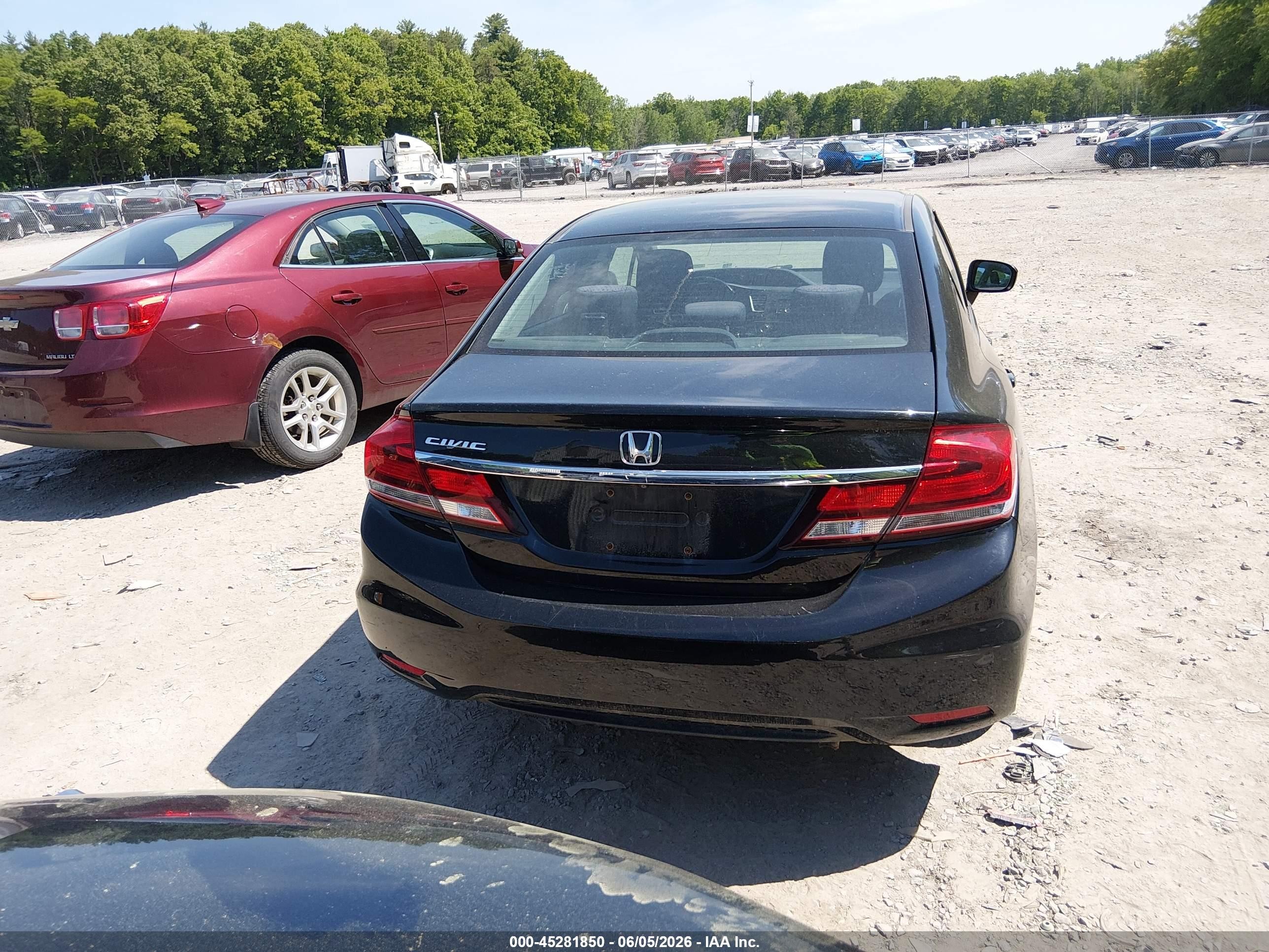 2015 Honda Civic Lx Black vin: 19XFB2F50FE216997