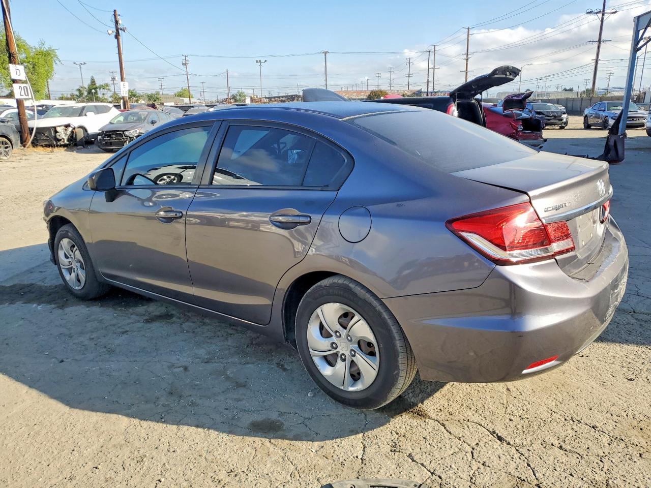2015 Honda Civic Lx Gray vin: 19XFB2F50FE217485