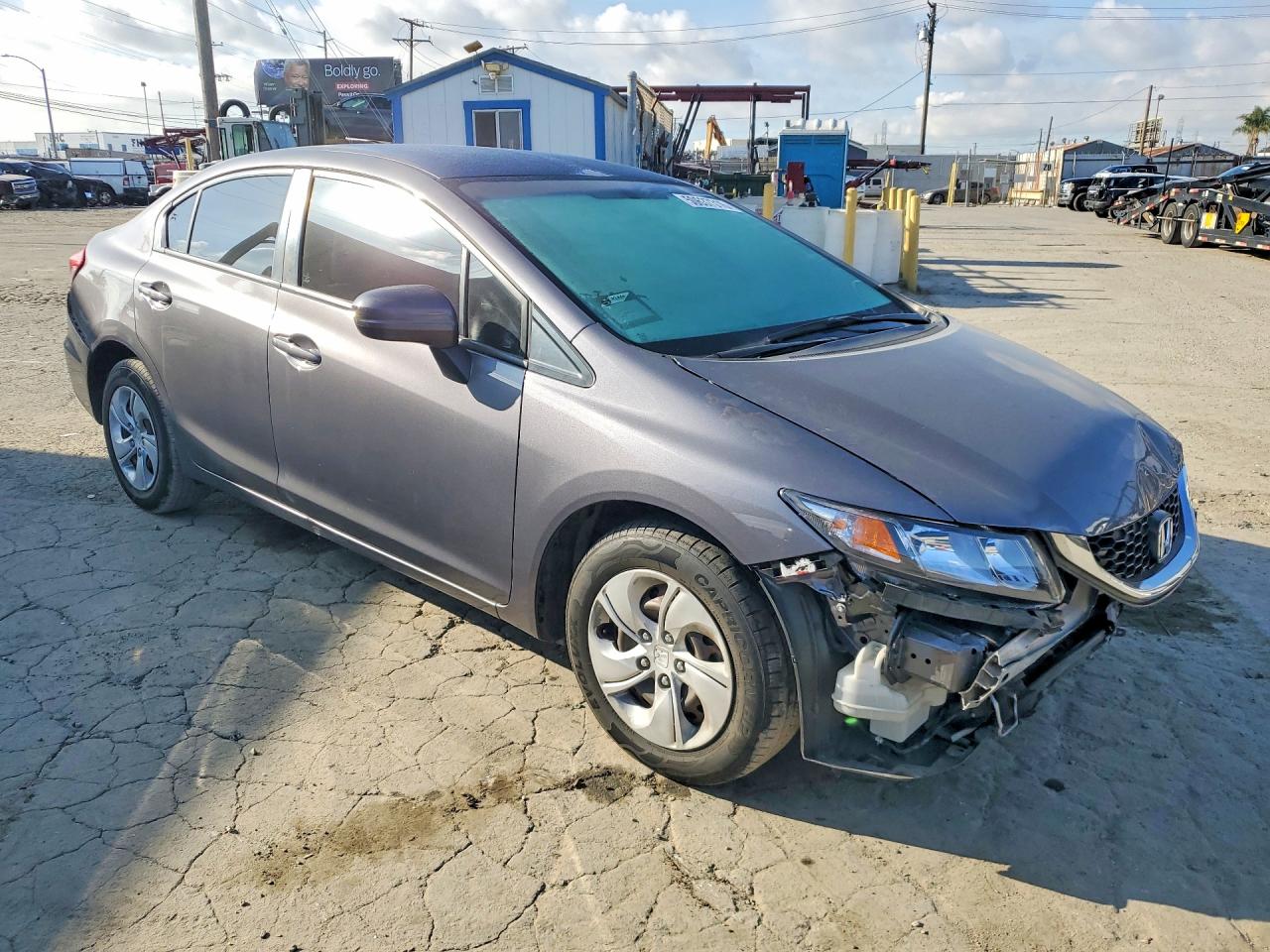 2015 Honda Civic Lx Gray vin: 19XFB2F50FE217485