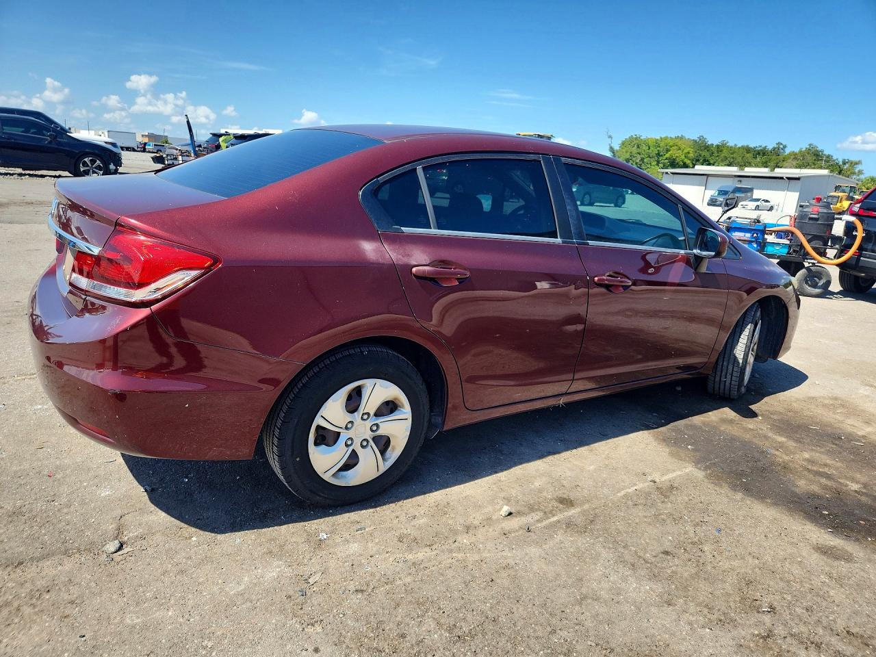 2015 Honda Civic Lx Burgundy vin: 19XFB2F50FE219530