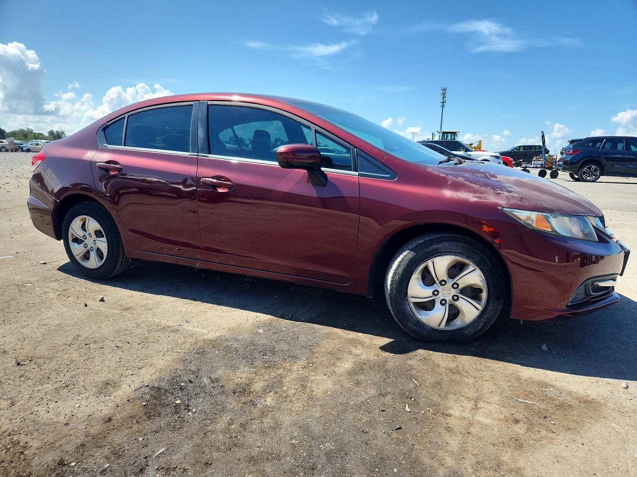 2015 Honda Civic Lx Burgundy vin: 19XFB2F50FE219530