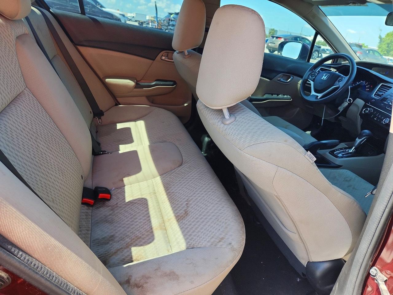 2015 Honda Civic Lx Burgundy vin: 19XFB2F50FE219530