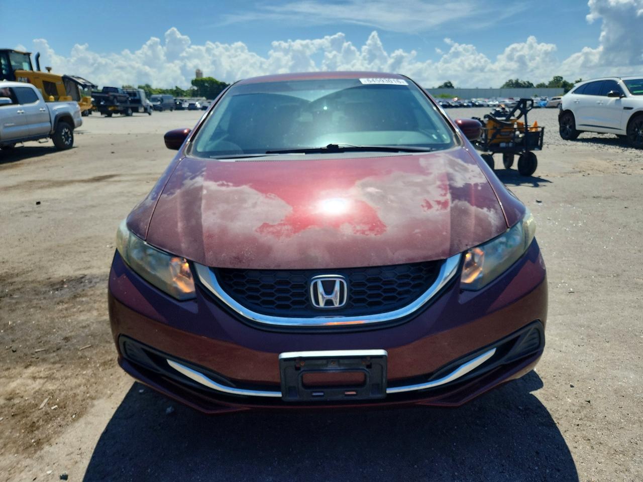 2015 Honda Civic Lx Burgundy vin: 19XFB2F50FE219530
