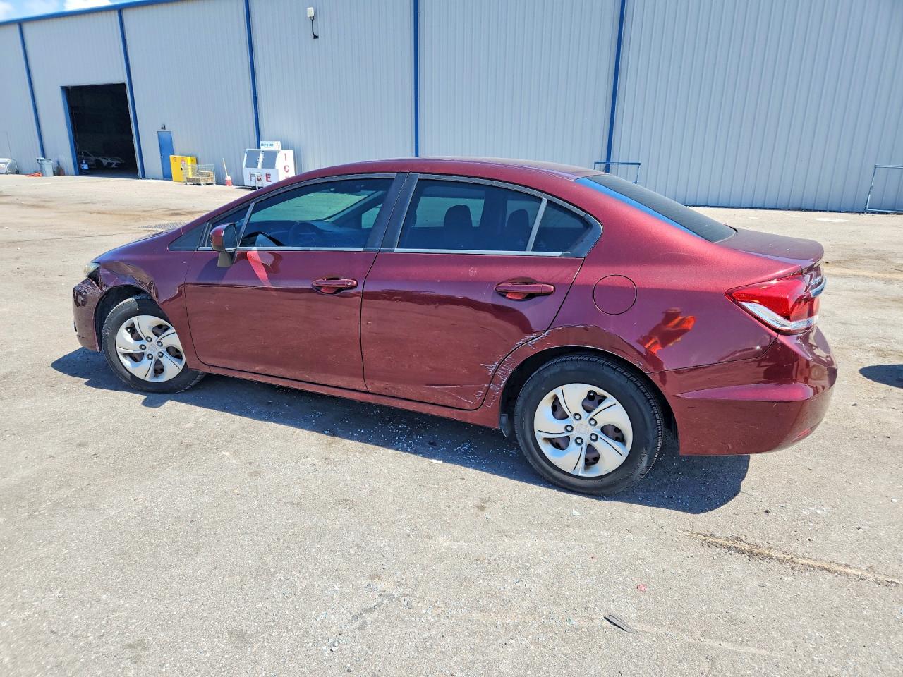 2015 Honda Civic Lx Burgundy vin: 19XFB2F50FE219530
