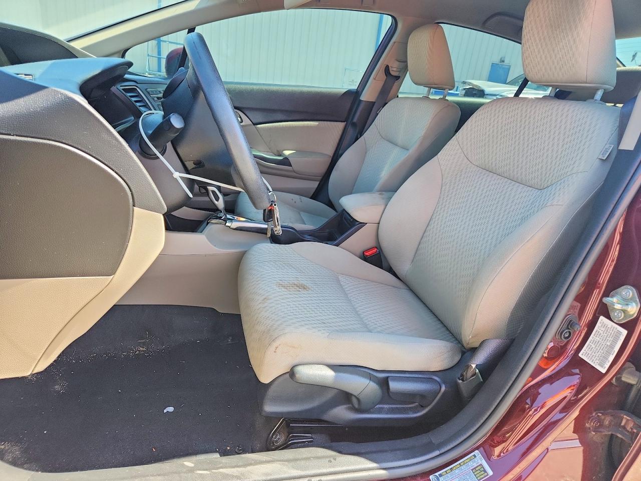 2015 Honda Civic Lx Burgundy vin: 19XFB2F50FE219530