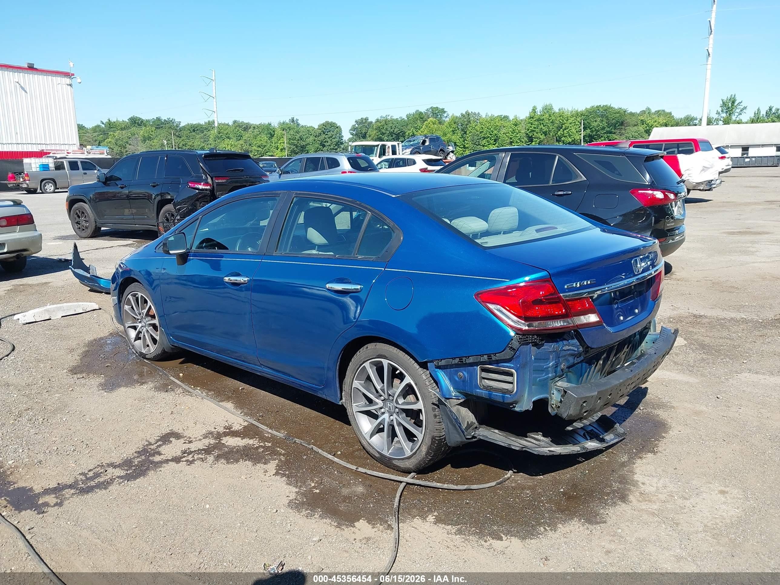 2015 Honda Civic Lx Blue vin: 19XFB2F50FE221035