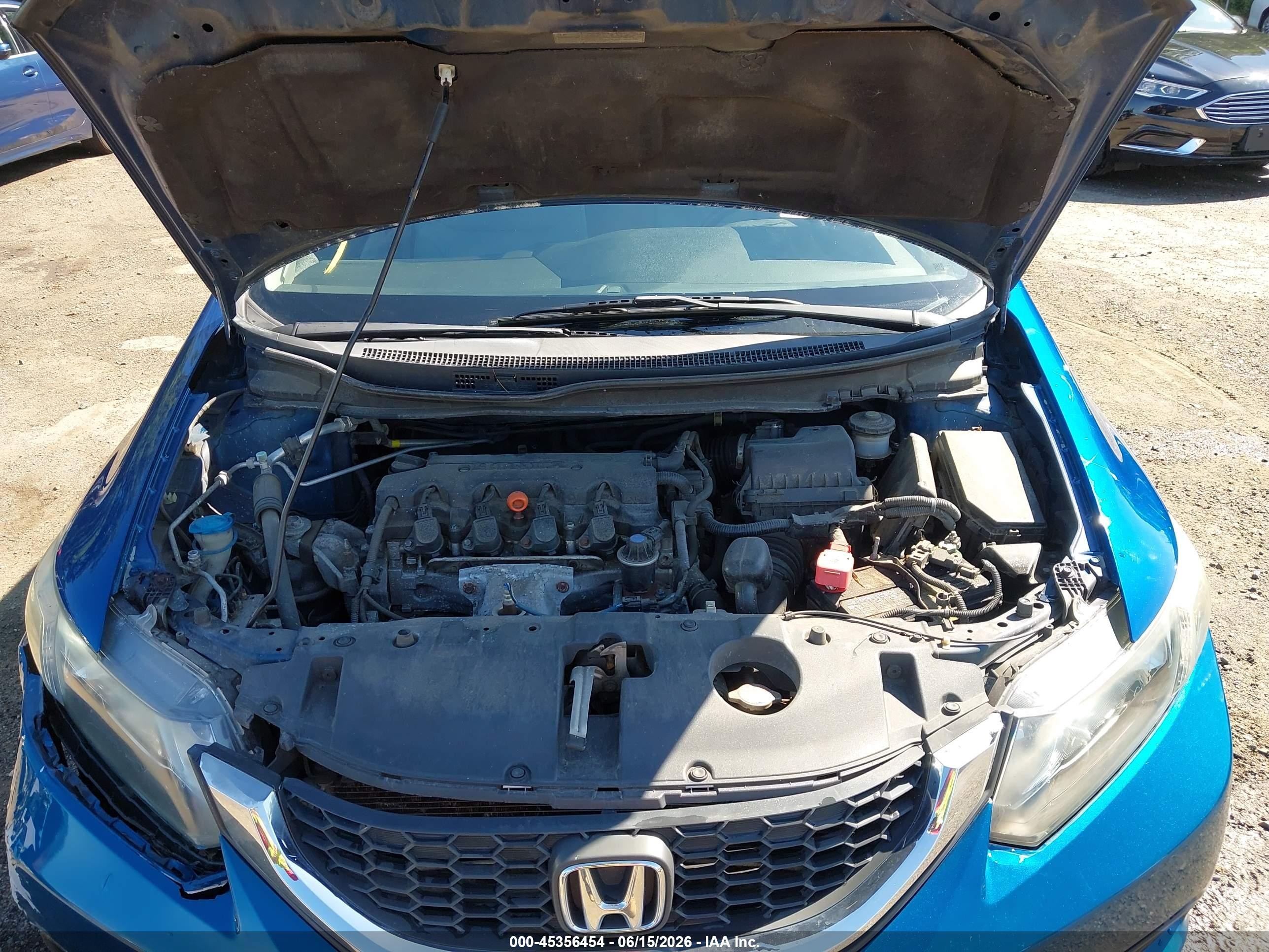 2015 Honda Civic Lx Blue vin: 19XFB2F50FE221035