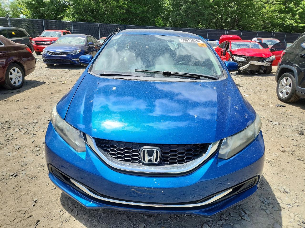 2015 Honda Civic Lx Blue vin: 19XFB2F50FE221200