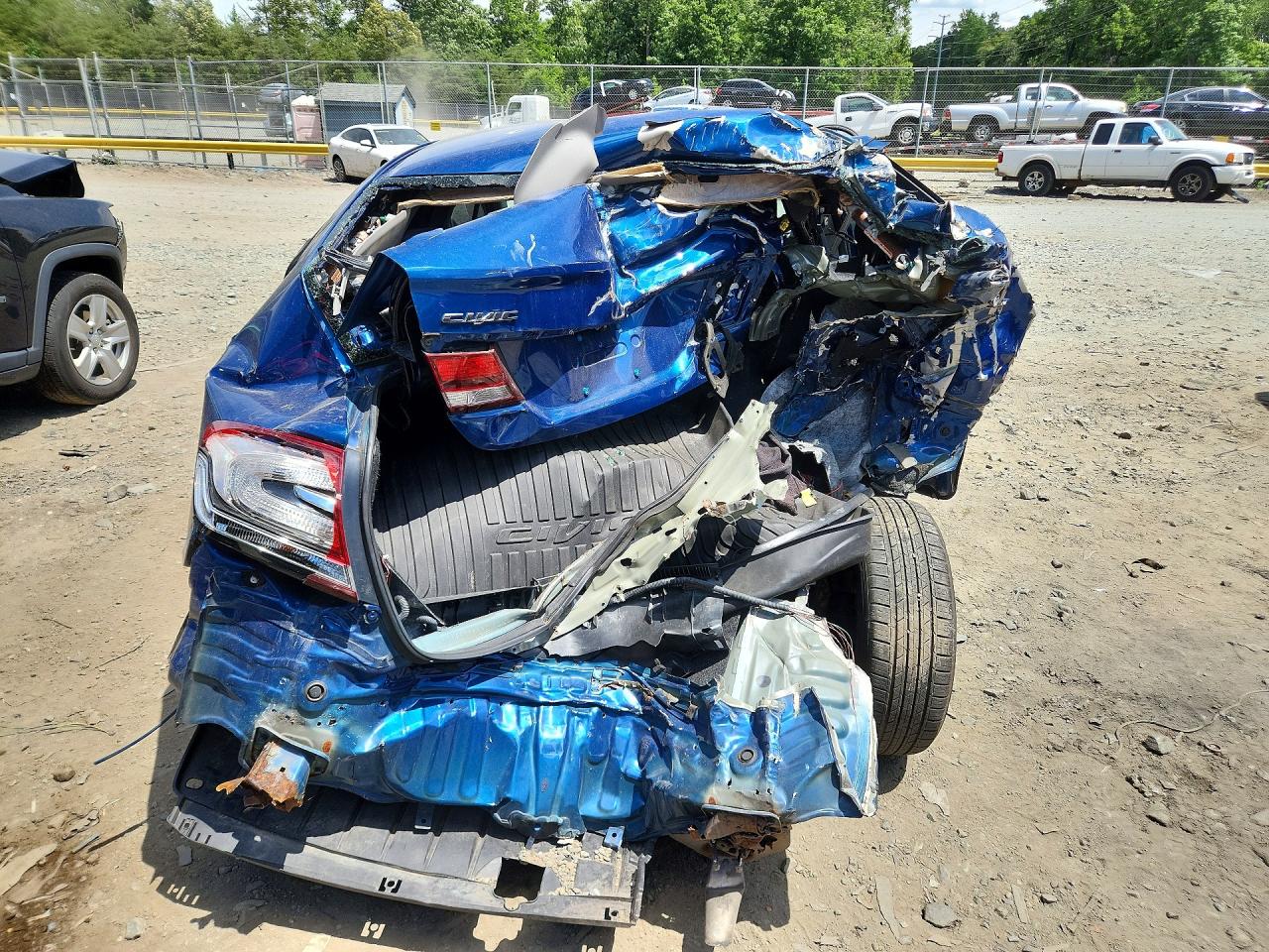 2015 Honda Civic Lx Blue vin: 19XFB2F50FE221200