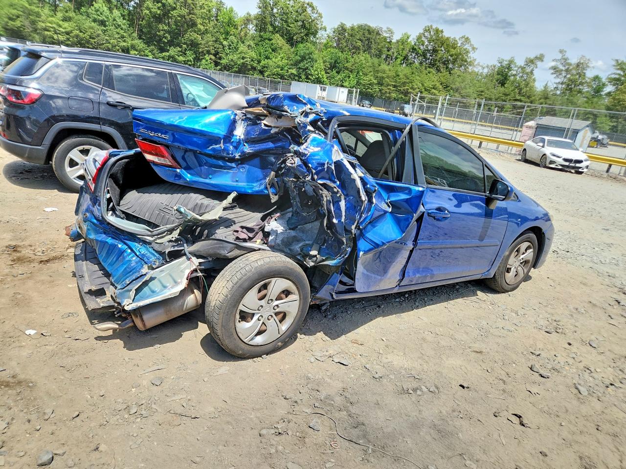 2015 Honda Civic Lx Blue vin: 19XFB2F50FE221200