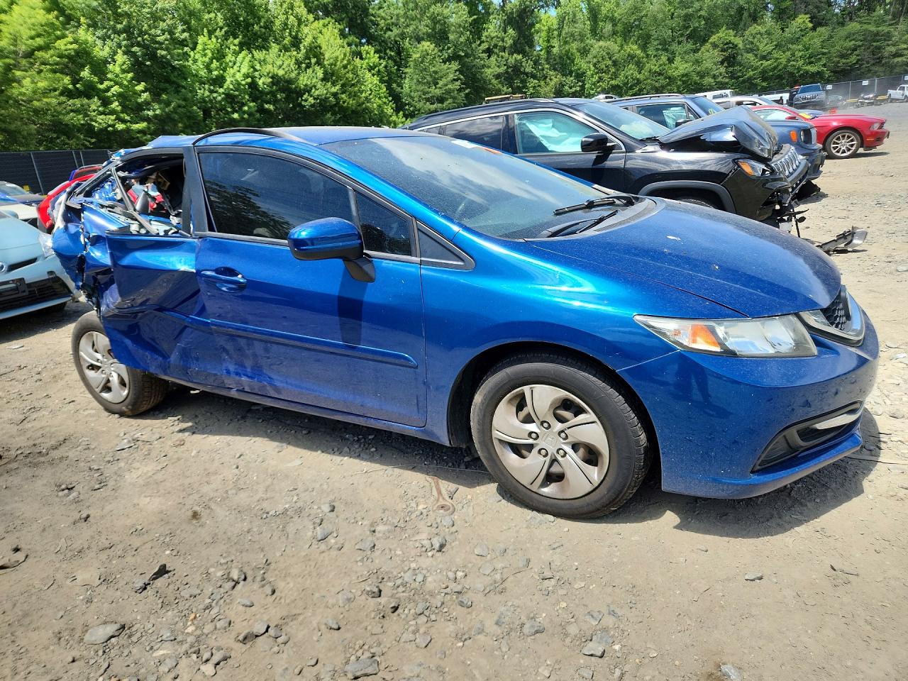 2015 Honda Civic Lx Blue vin: 19XFB2F50FE221200