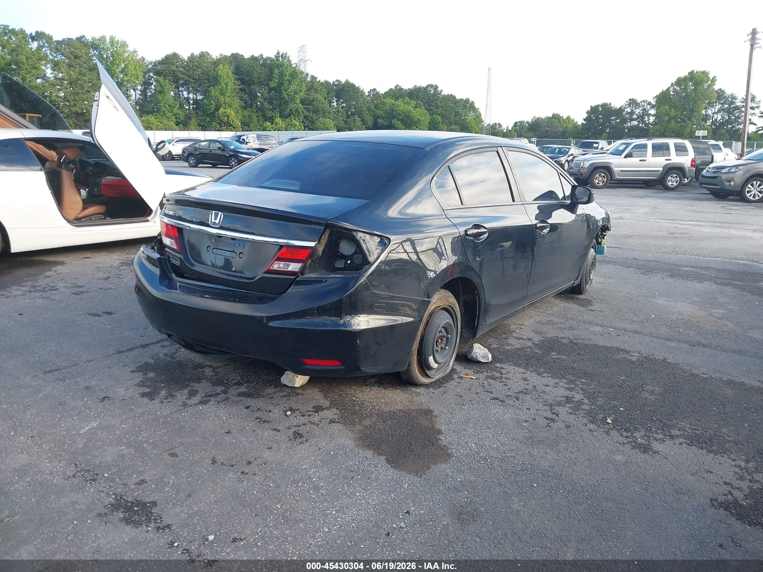2015 Honda Civic Lx Black vin: 19XFB2F50FE254875