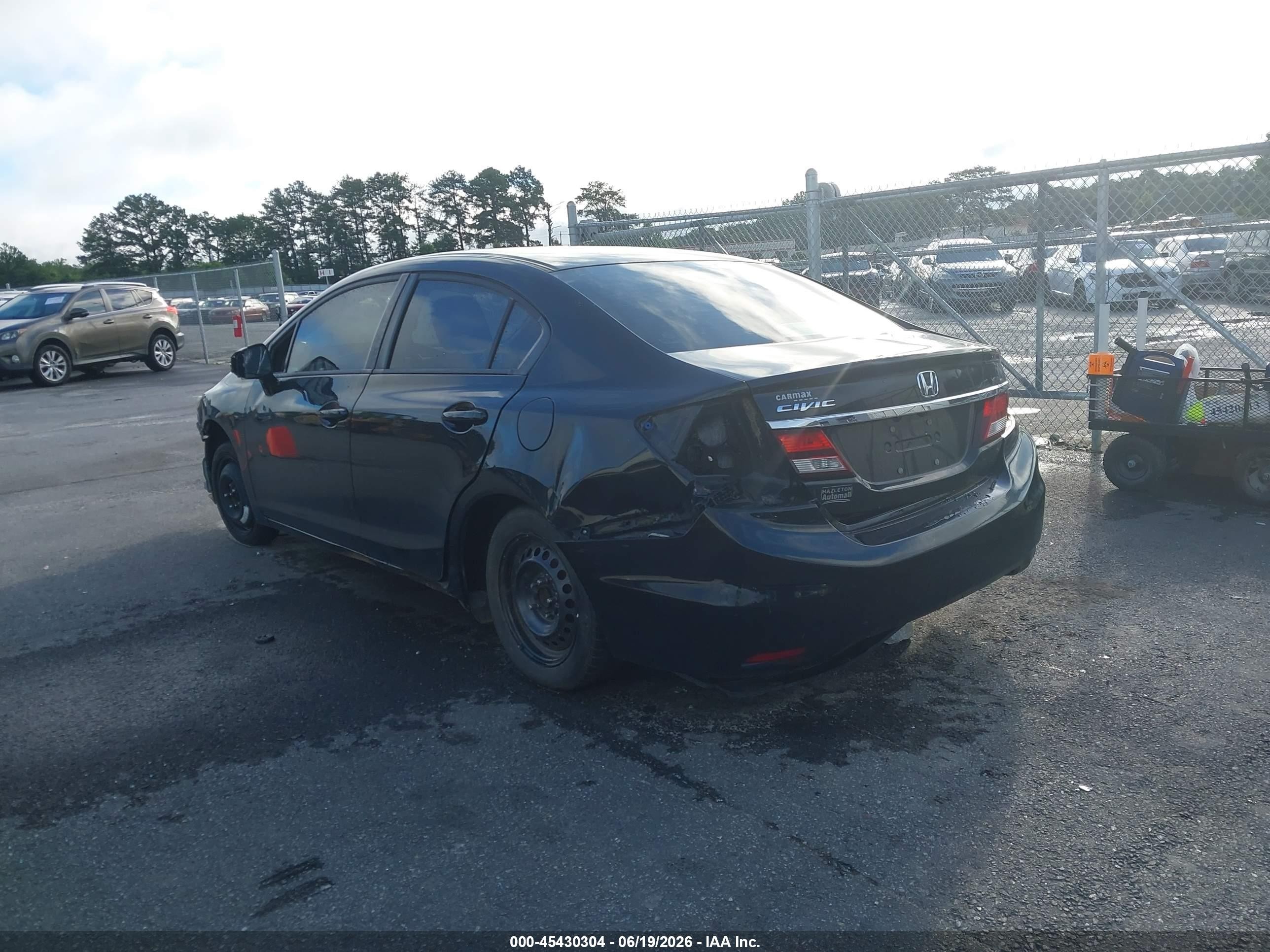 2015 Honda Civic Lx Black vin: 19XFB2F50FE254875
