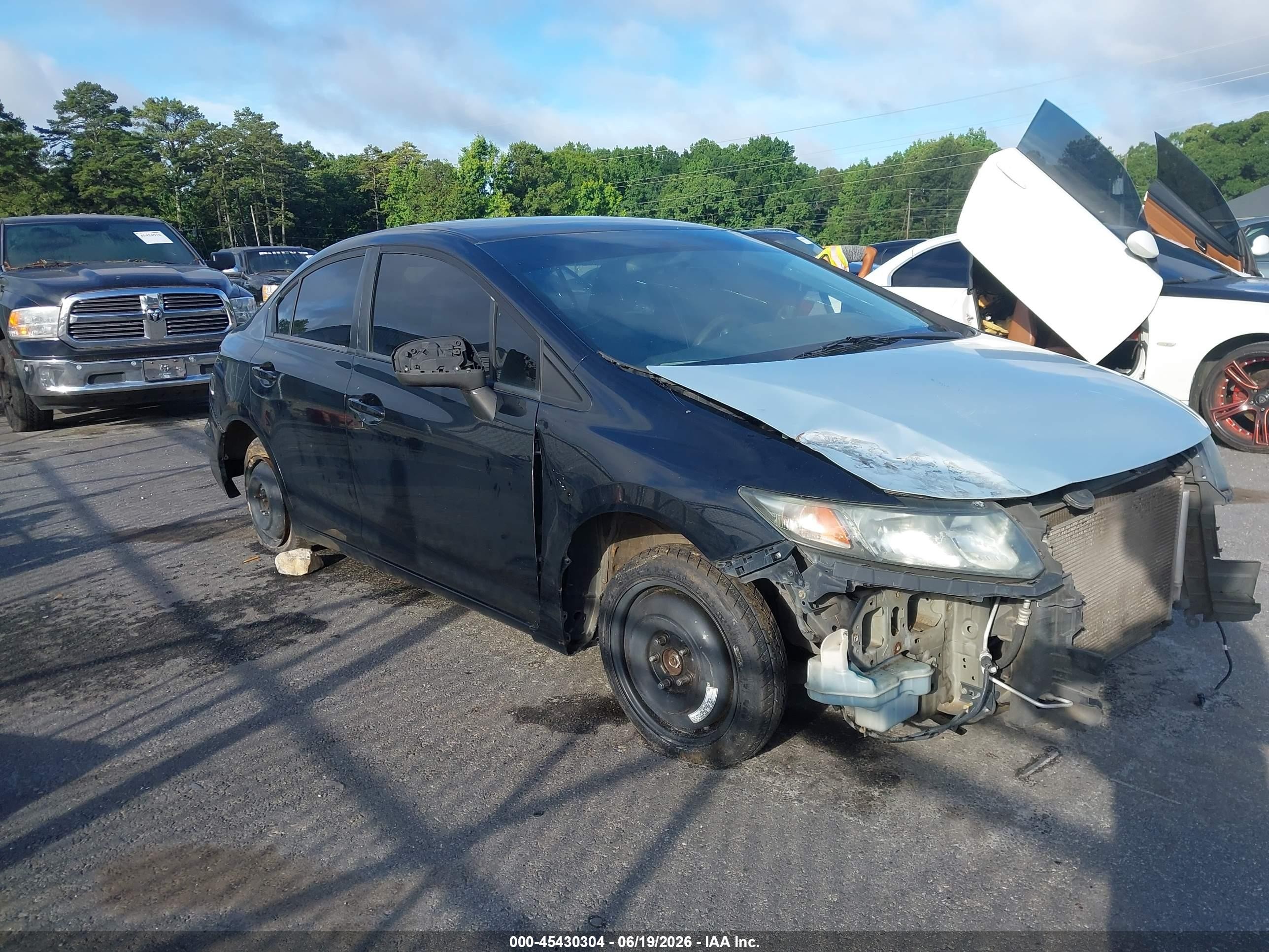 2015 Honda Civic Lx Black vin: 19XFB2F50FE254875