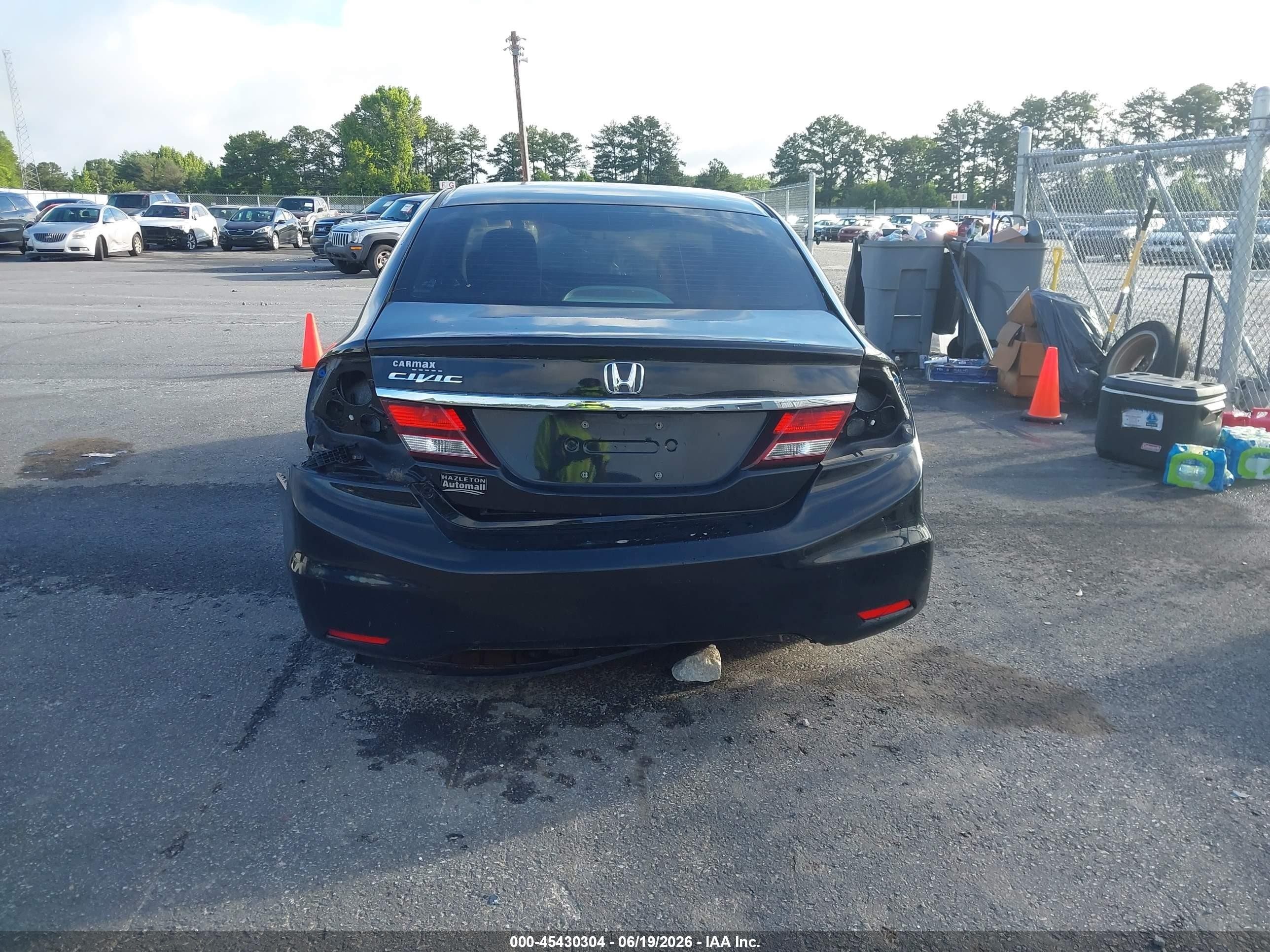 2015 Honda Civic Lx Black vin: 19XFB2F50FE254875