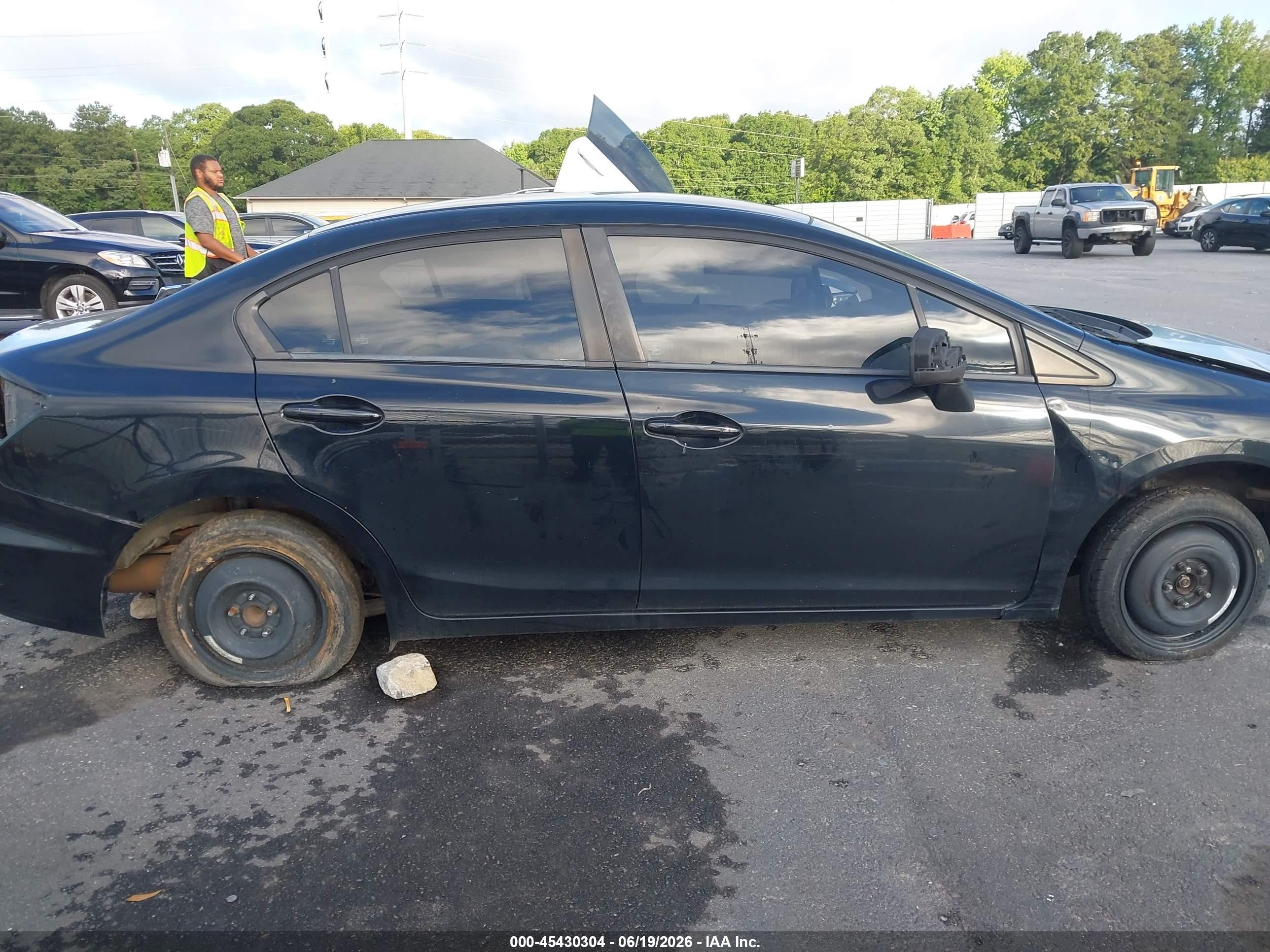 2015 Honda Civic Lx Black vin: 19XFB2F50FE254875