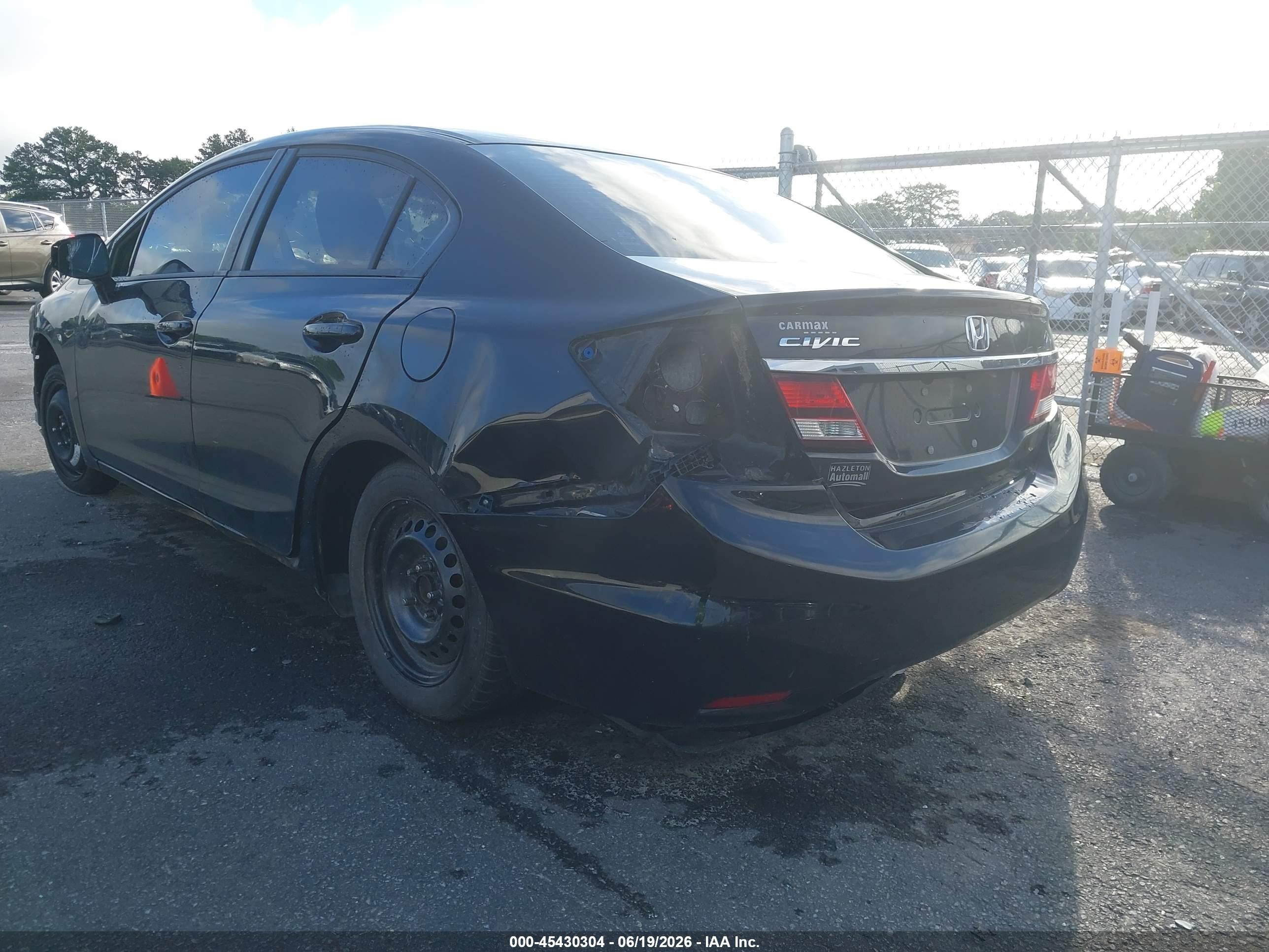 2015 Honda Civic Lx Black vin: 19XFB2F50FE254875