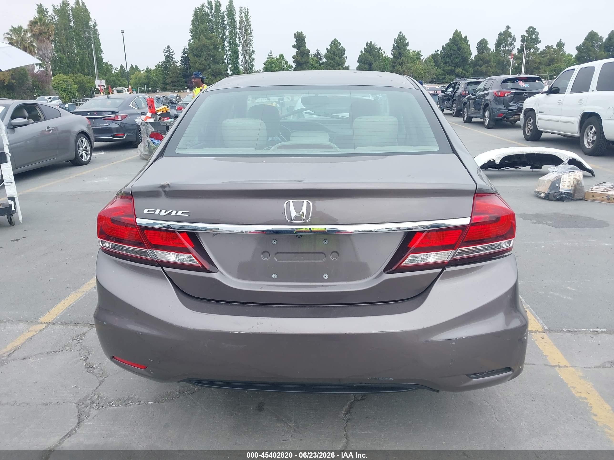 2015 Honda Civic Lx Dark Brown vin: 19XFB2F50FE267321
