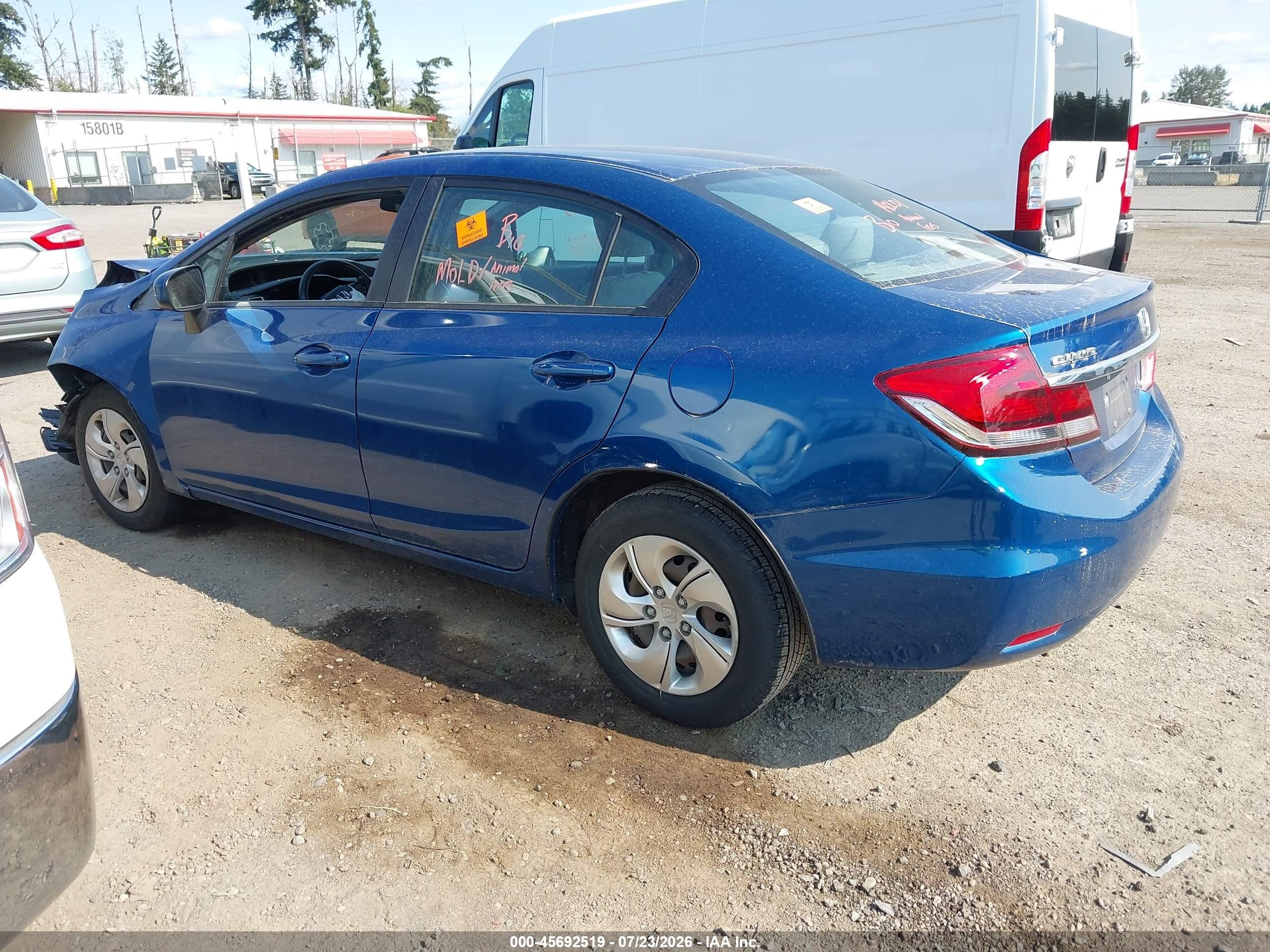 2015 Honda Civic Lx Синий vin: 19XFB2F50FE268517