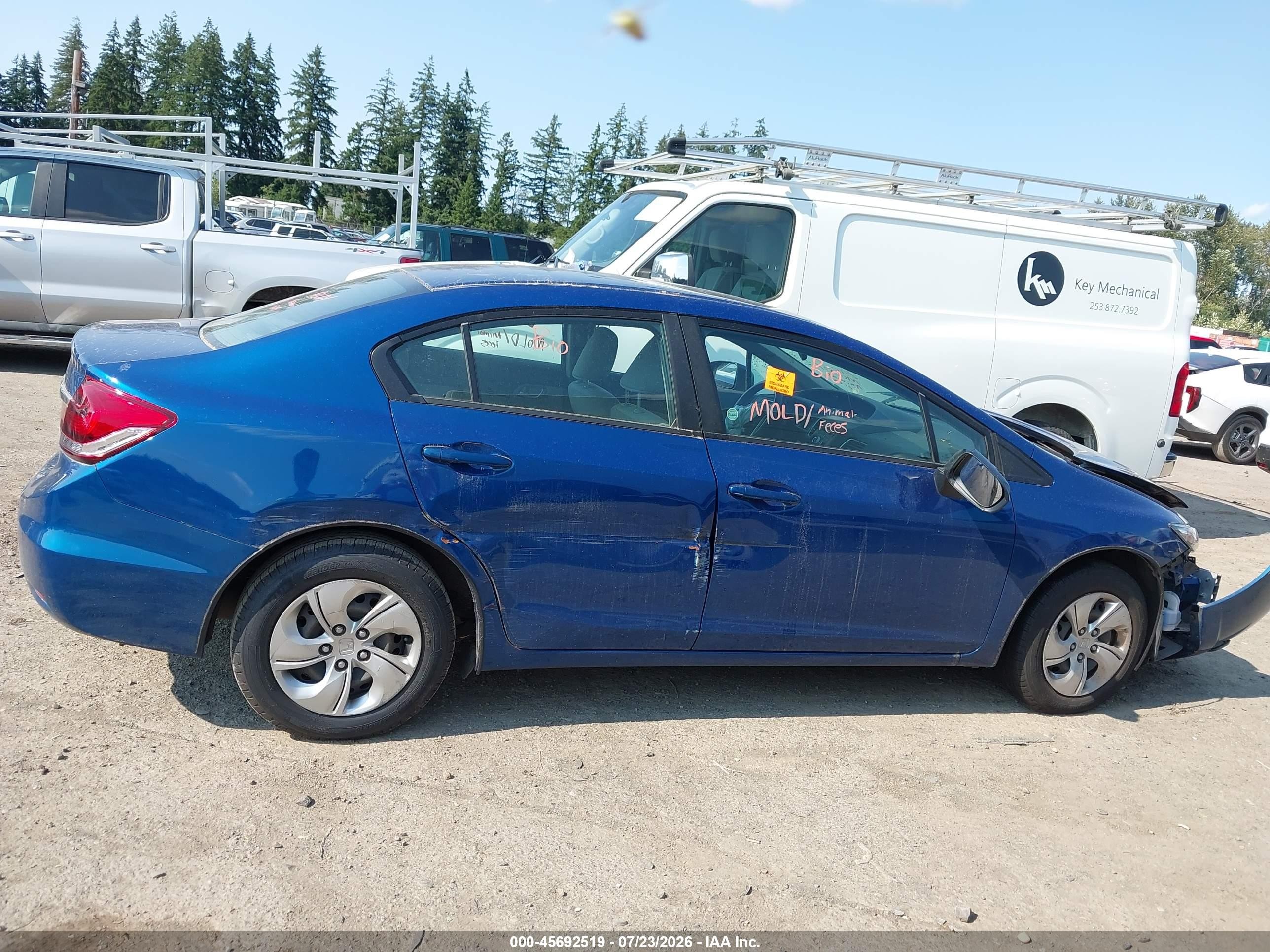 2015 Honda Civic Lx Синий vin: 19XFB2F50FE268517