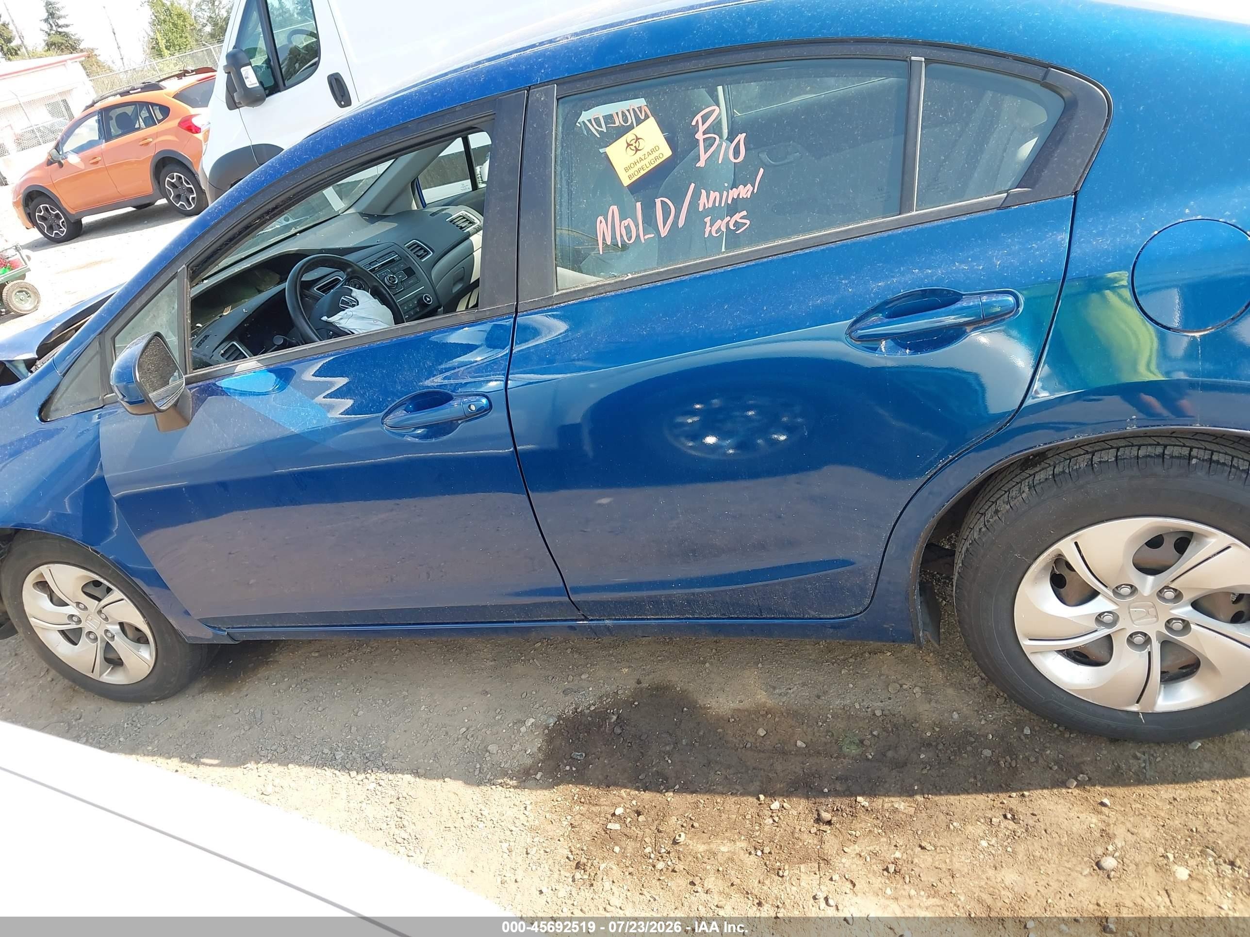 2015 Honda Civic Lx Синий vin: 19XFB2F50FE268517