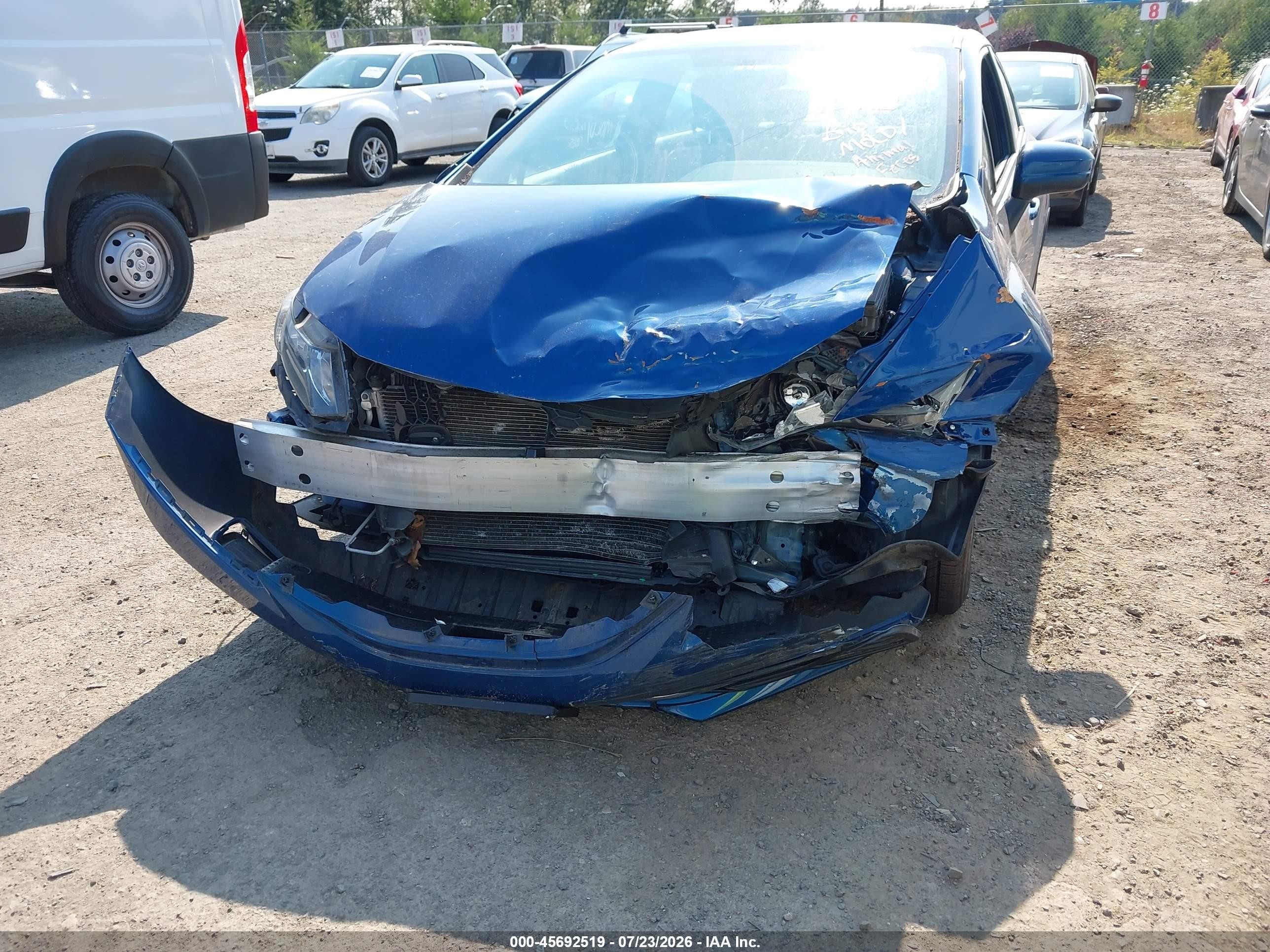 2015 Honda Civic Lx Синий vin: 19XFB2F50FE268517