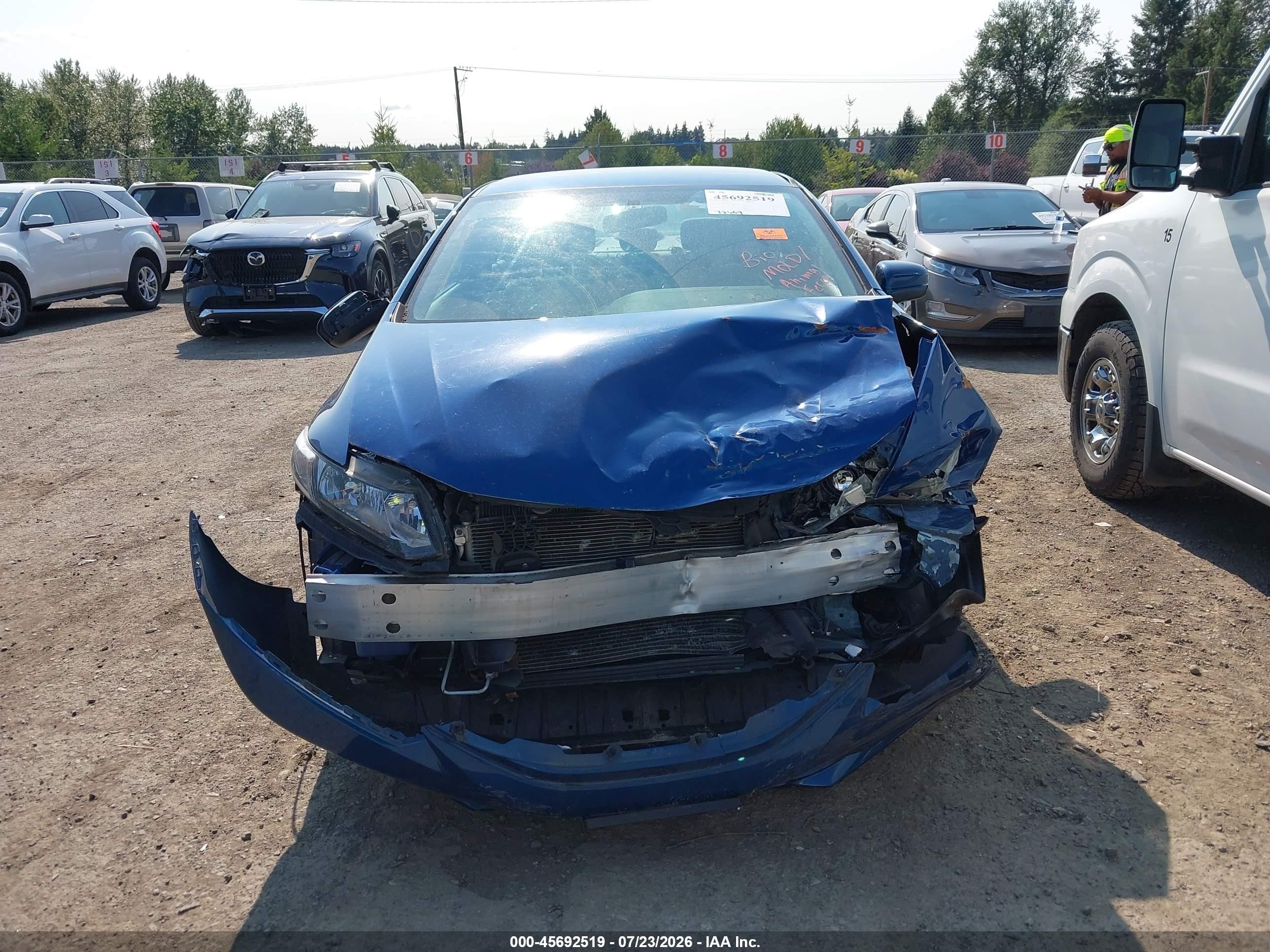 2015 Honda Civic Lx Синий vin: 19XFB2F50FE268517