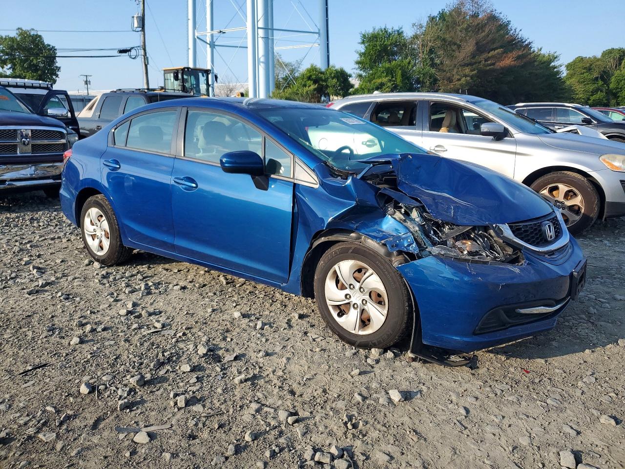 2015 Honda Civic Lx Blue vin: 19XFB2F50FE270347
