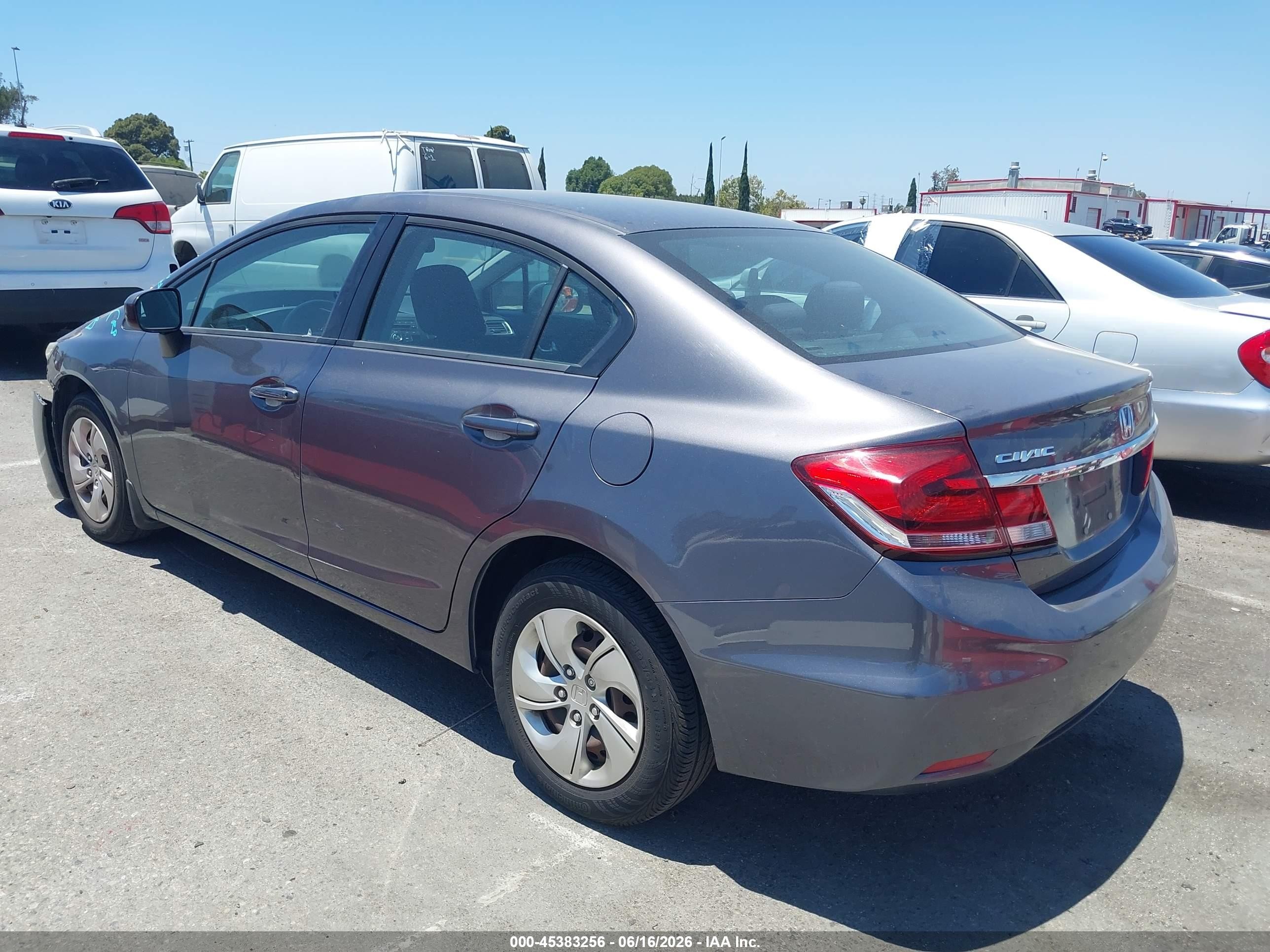 2015 Honda Civic Lx Серый vin: 19XFB2F50FE282188