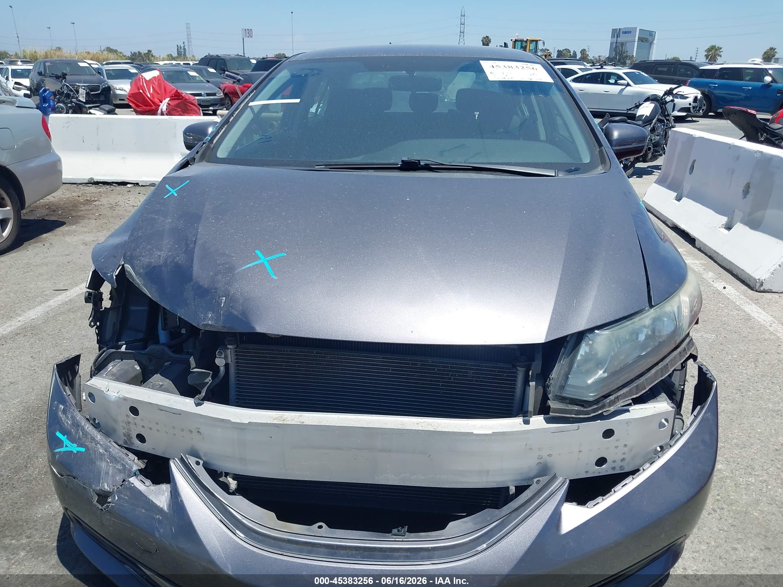 2015 Honda Civic Lx Серый vin: 19XFB2F50FE282188