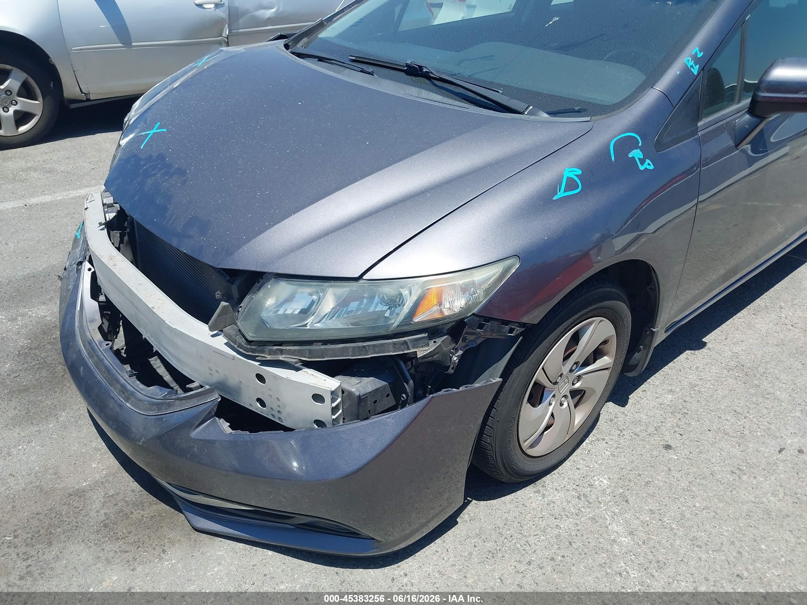 2015 Honda Civic Lx Серый vin: 19XFB2F50FE282188
