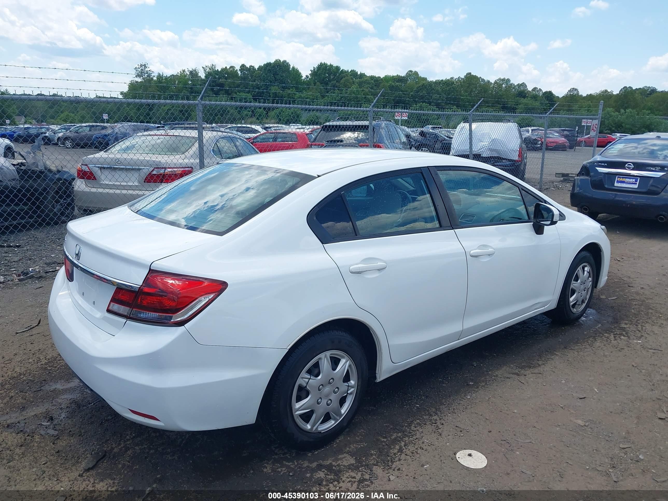 2015 Honda Civic Lx White vin: 19XFB2F50FE291764