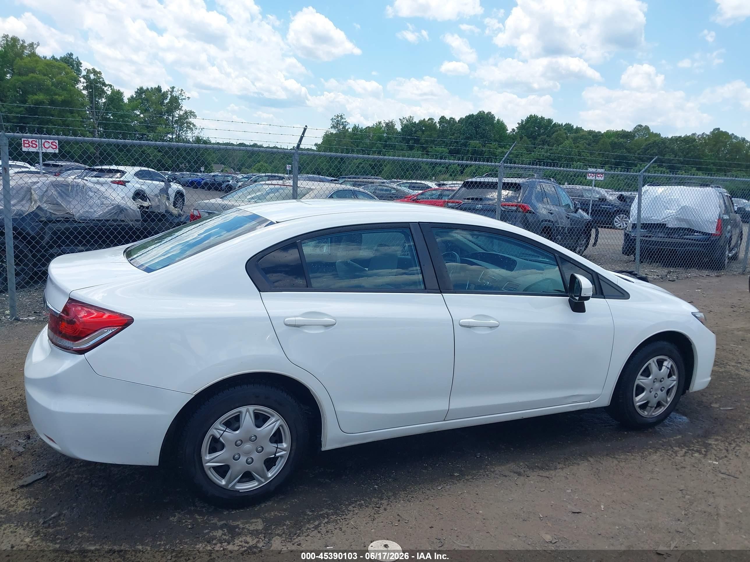 2015 Honda Civic Lx White vin: 19XFB2F50FE291764