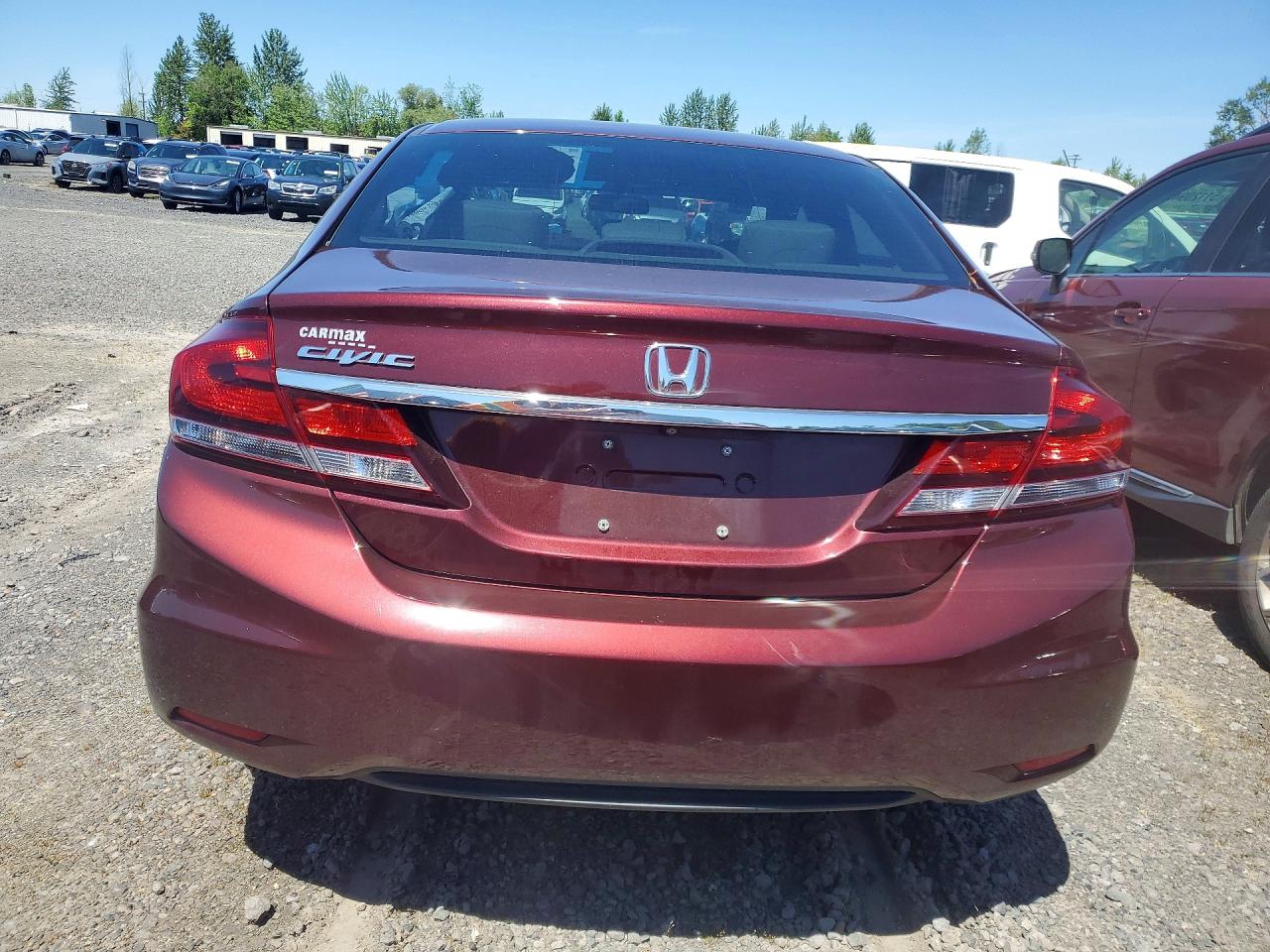 2015 Honda Civic Lx Red vin: 19XFB2F50FE293319
