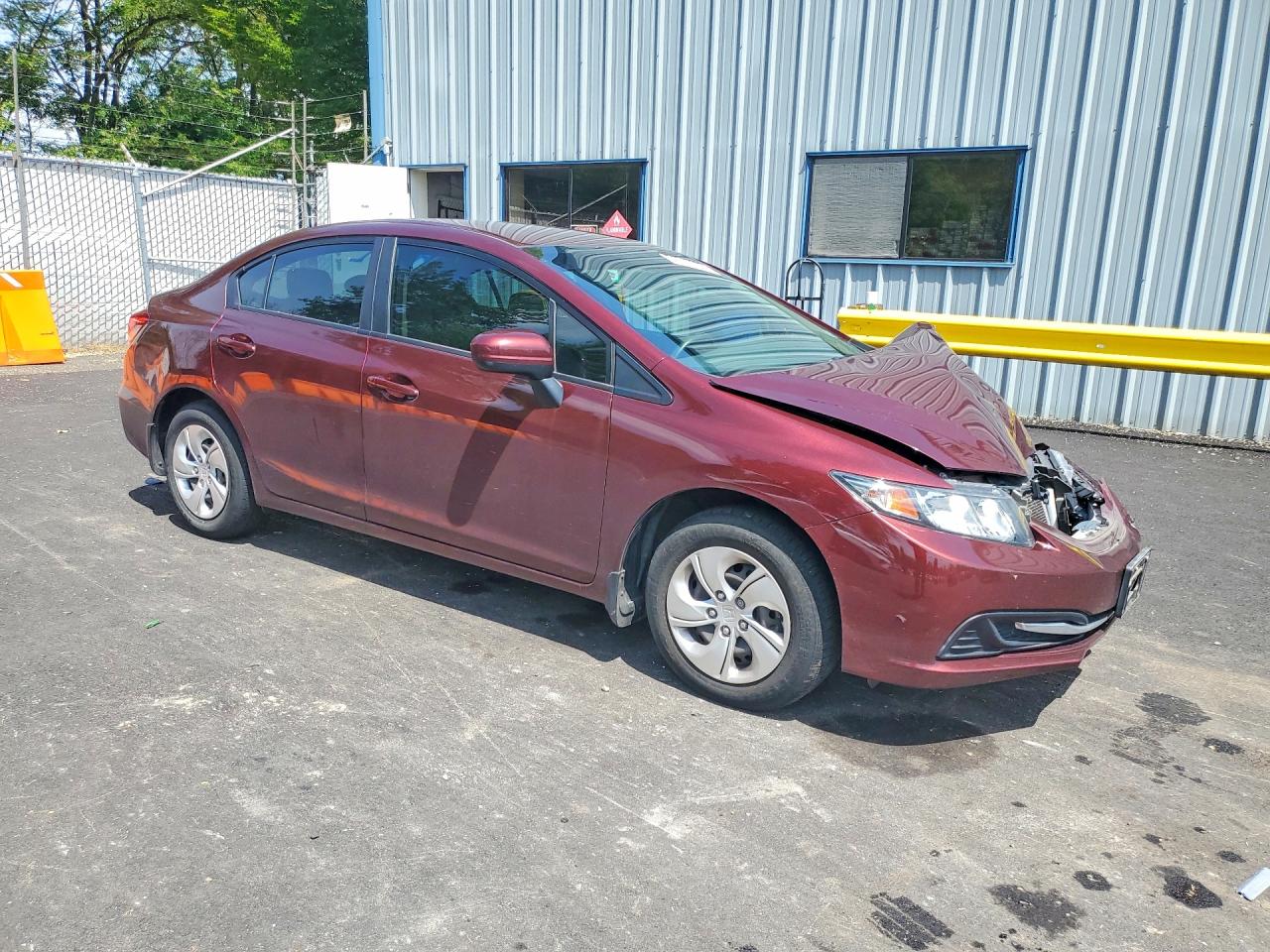 2015 Honda Civic Lx Red vin: 19XFB2F50FE293319
