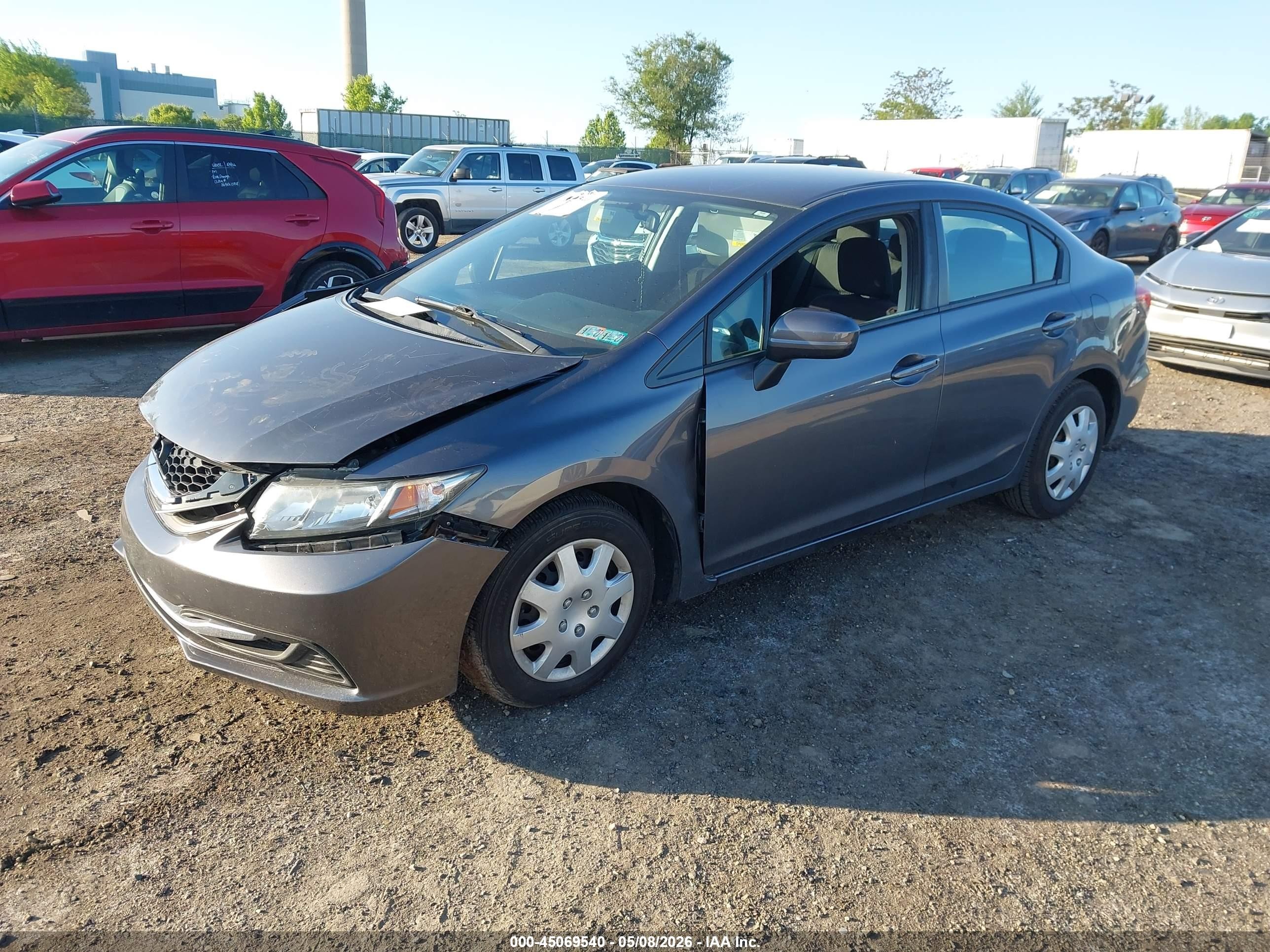 2015 Honda Civic Lx Gray vin: 19XFB2F50FE296172