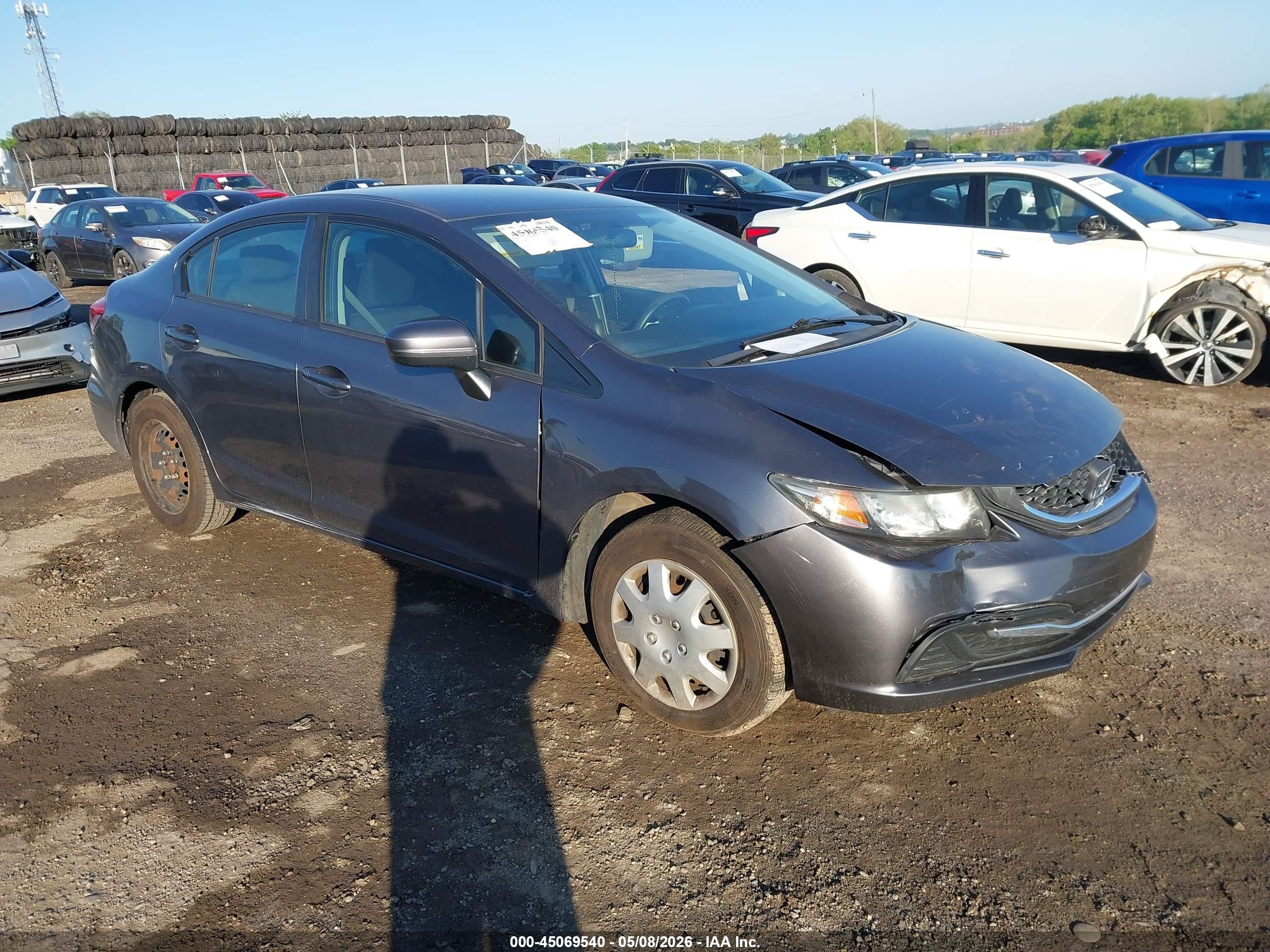 2015 Honda Civic Lx Gray vin: 19XFB2F50FE296172