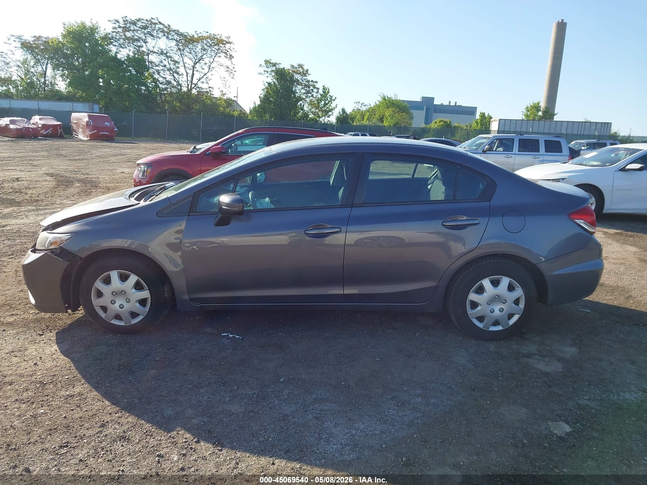 2015 Honda Civic Lx Gray vin: 19XFB2F50FE296172