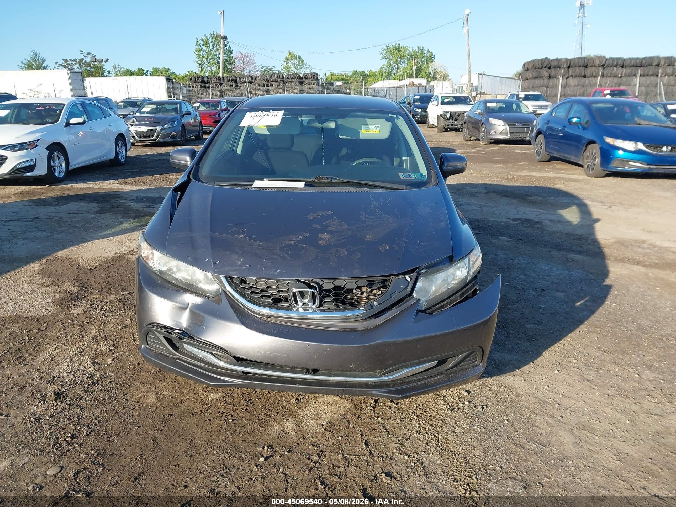 2015 Honda Civic Lx Gray vin: 19XFB2F50FE296172