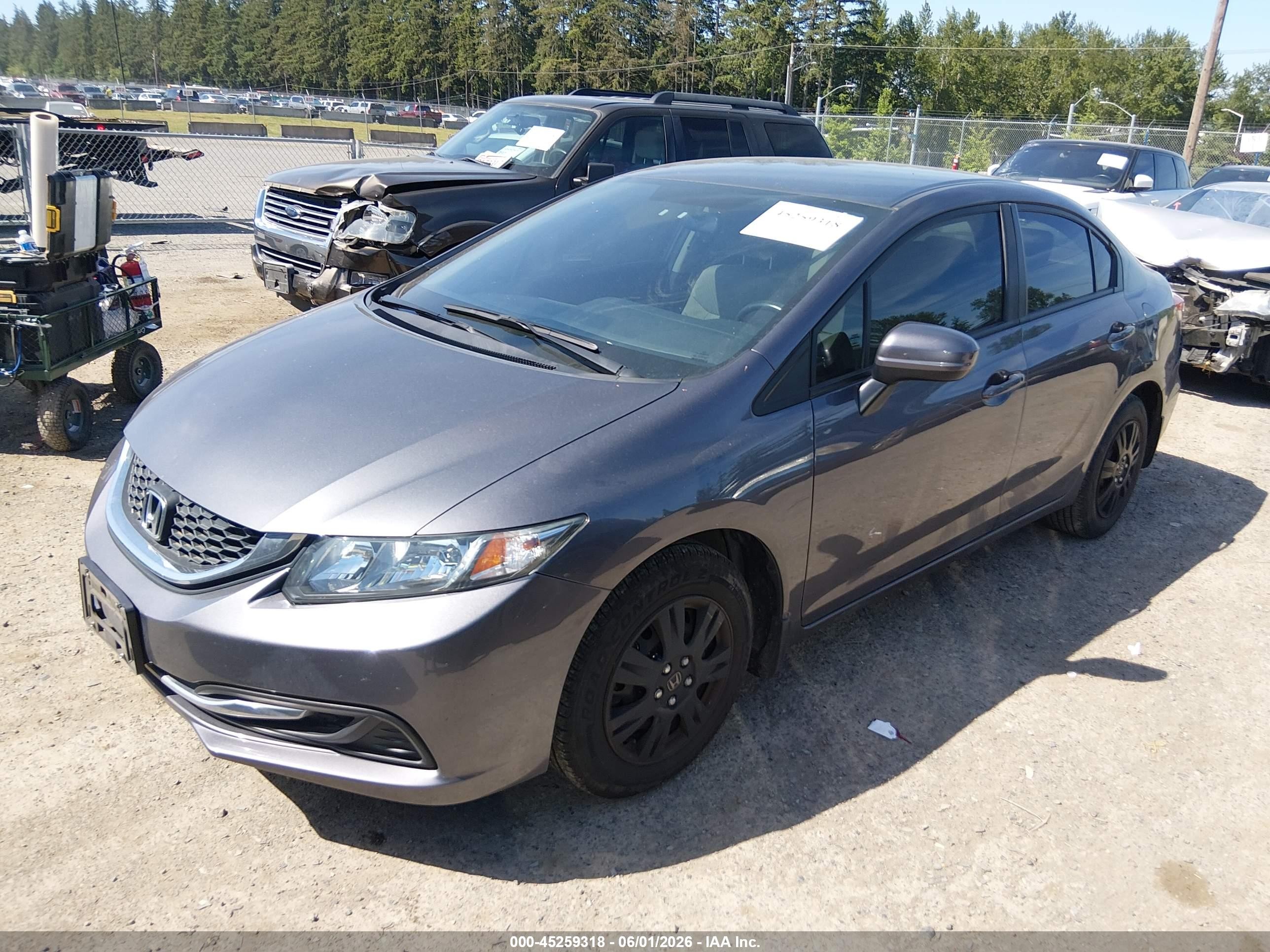 2015 Honda Civic Lx Gray vin: 19XFB2F50FE298133