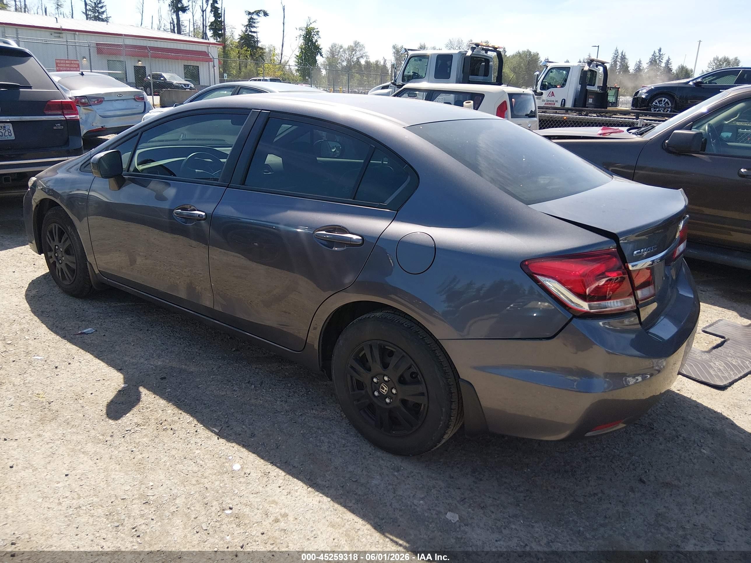 2015 Honda Civic Lx Gray vin: 19XFB2F50FE298133