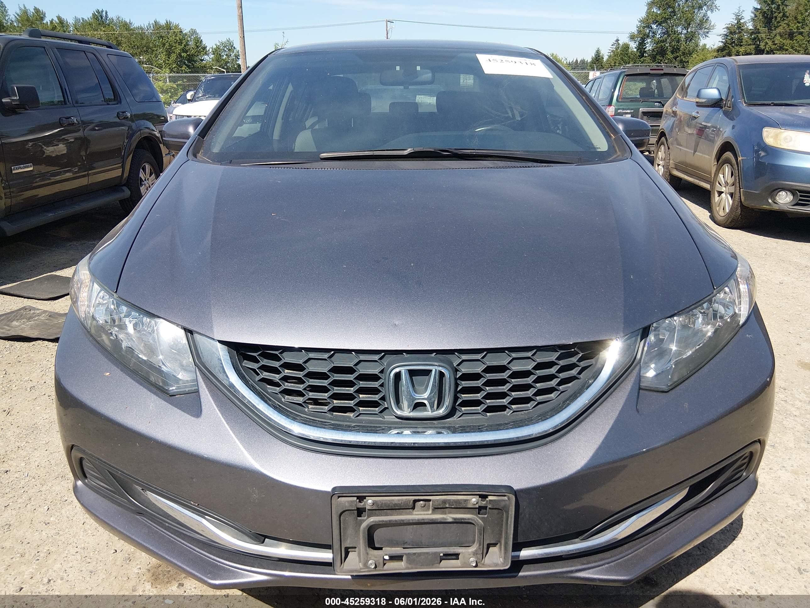 2015 Honda Civic Lx Gray vin: 19XFB2F50FE298133