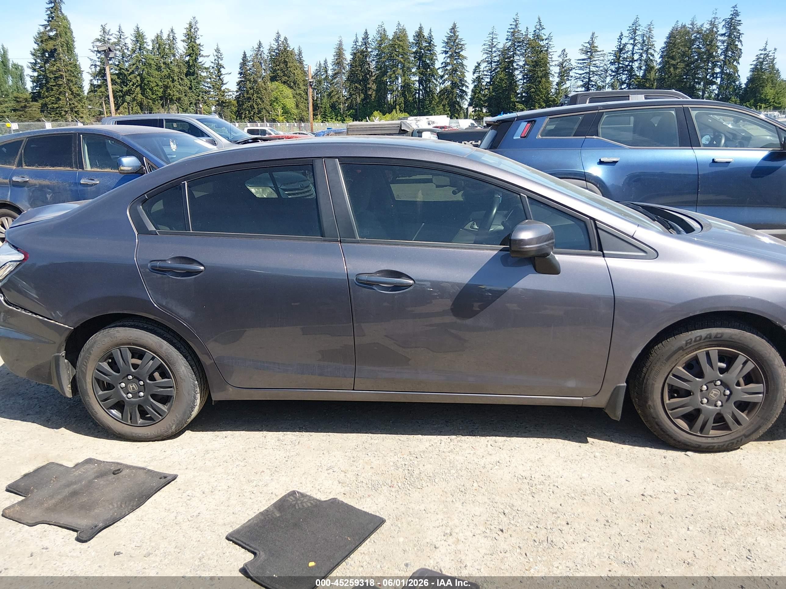 2015 Honda Civic Lx Gray vin: 19XFB2F50FE298133