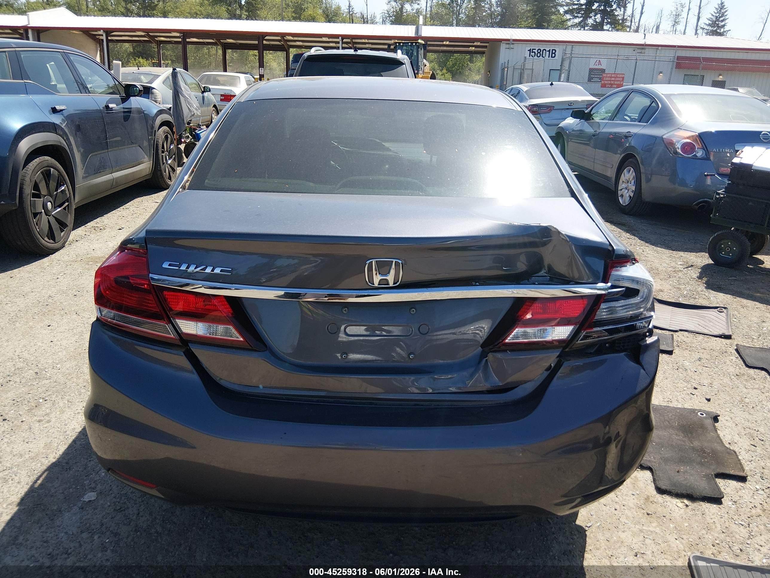 2015 Honda Civic Lx Gray vin: 19XFB2F50FE298133